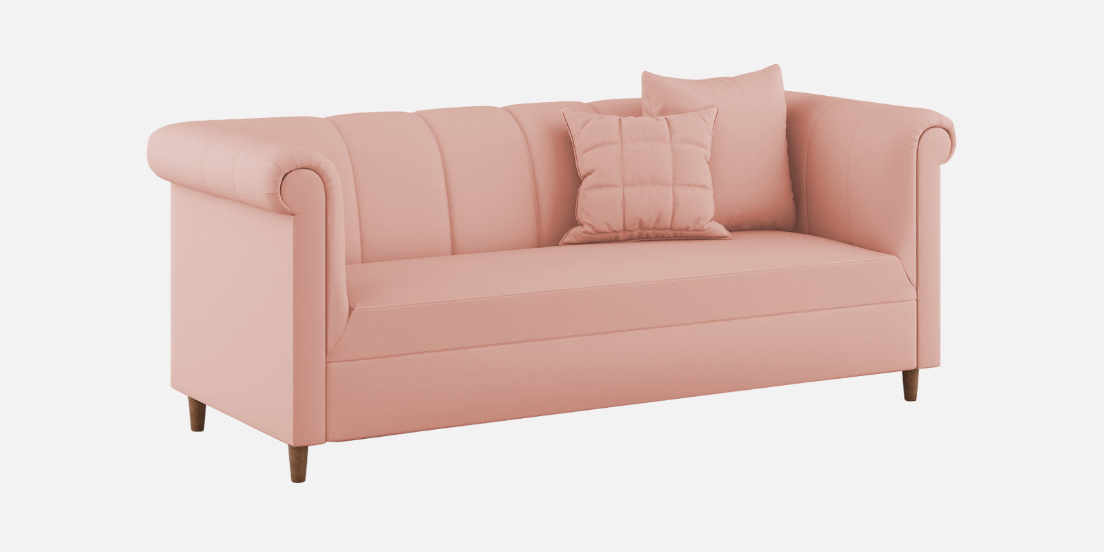 Rubi Velvet 3 Seater Sofa In Blush Pink Colour - Febonic Living