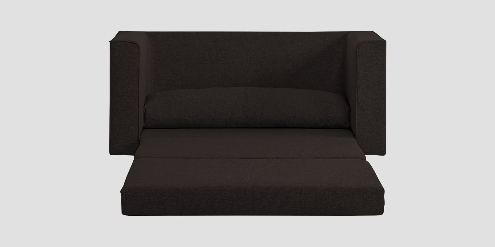 Kenia Fabric 3 Seater Foldable Sofa Cum Bed In Cara Brown Colour - Febonic Living