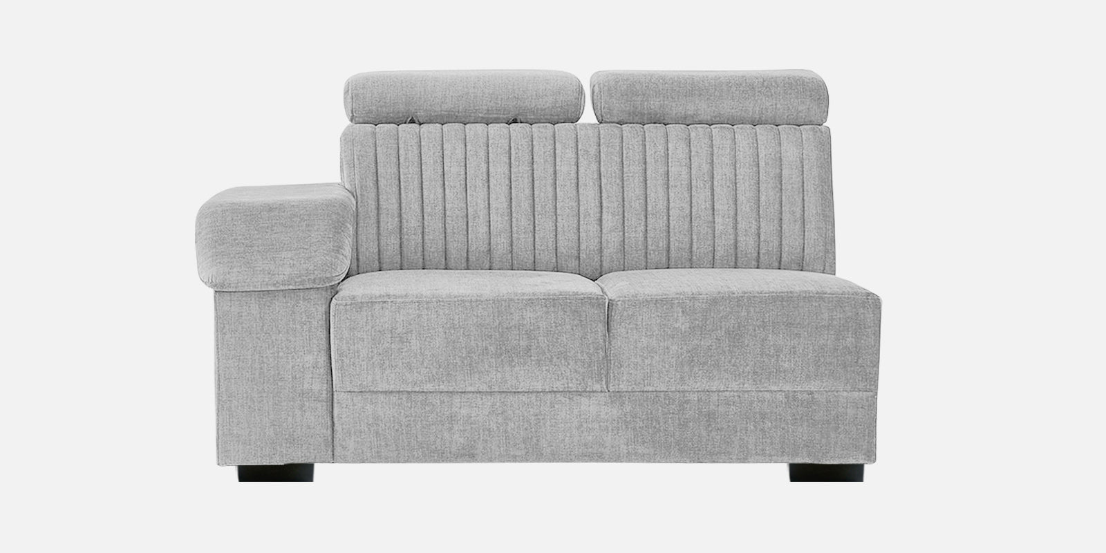 Draco Fabric 6 Seater Corner Sofa In Lit Grey Colour - Febonic Living