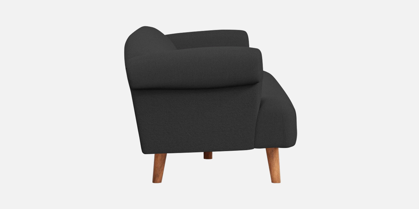 Barber Fabric 3 Seater Sofa In Bitter Black Colour - Febonic Living