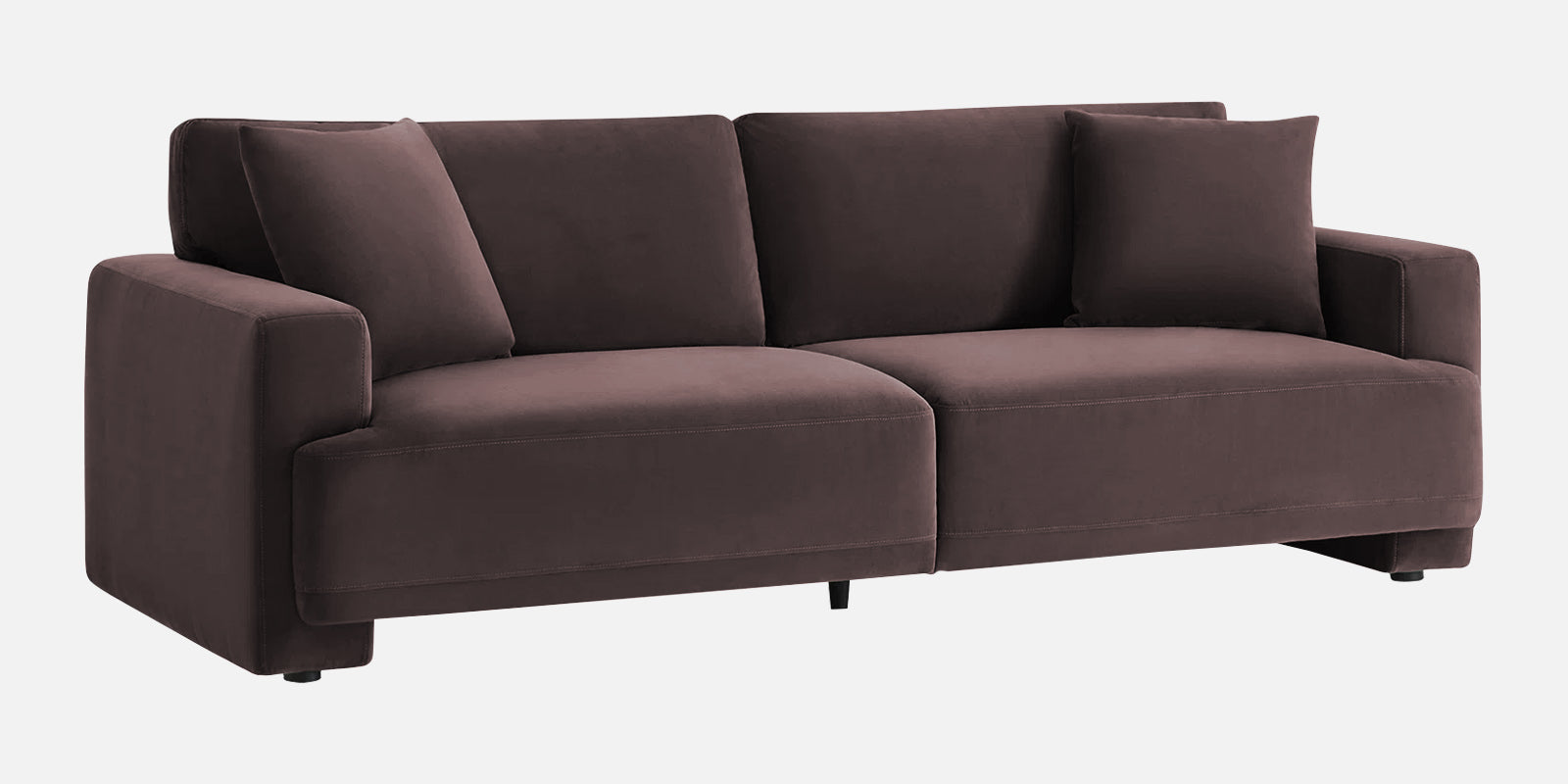 Kosta Velvet 3 Seater Sofa In Mocha Brown Colour - Febonic Living