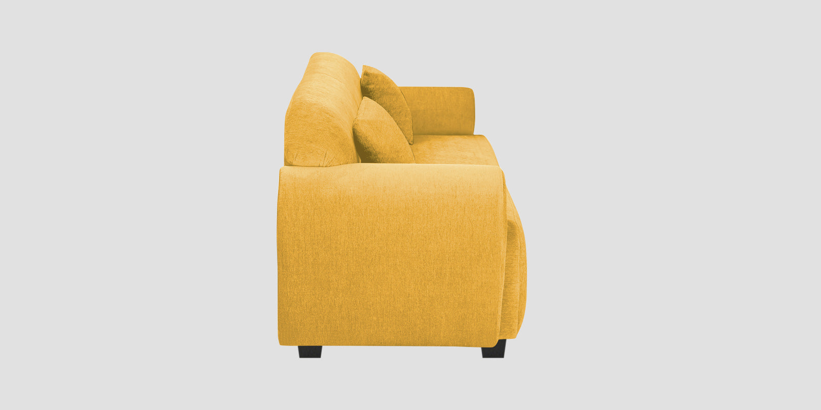 Apollo Fabric 3 Seater Sofa In Bold Yellow Colour - Febonic Living
