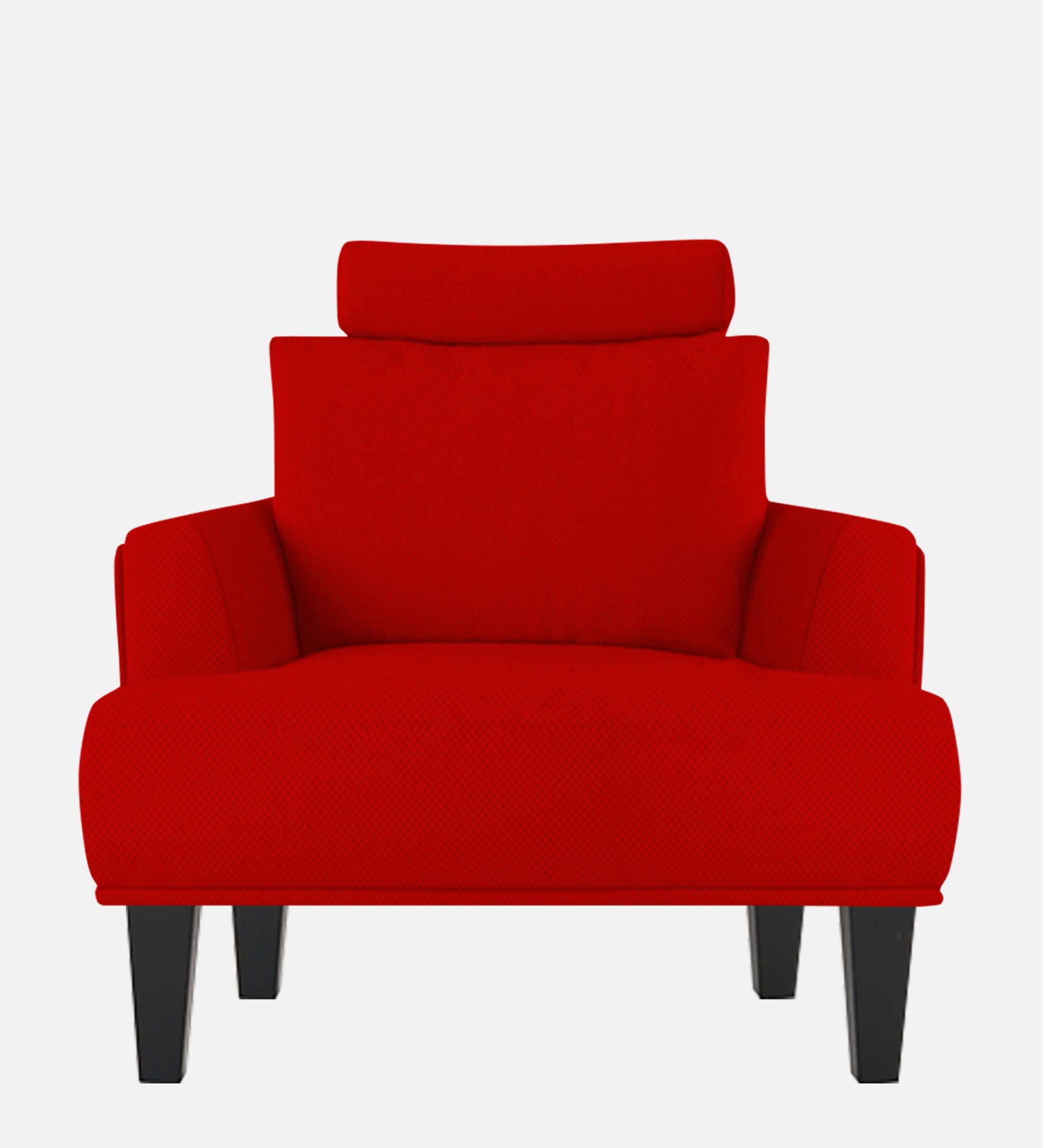 Como Fabric 1 Seater Sofa In Ruby Red Colour - Febonic Living