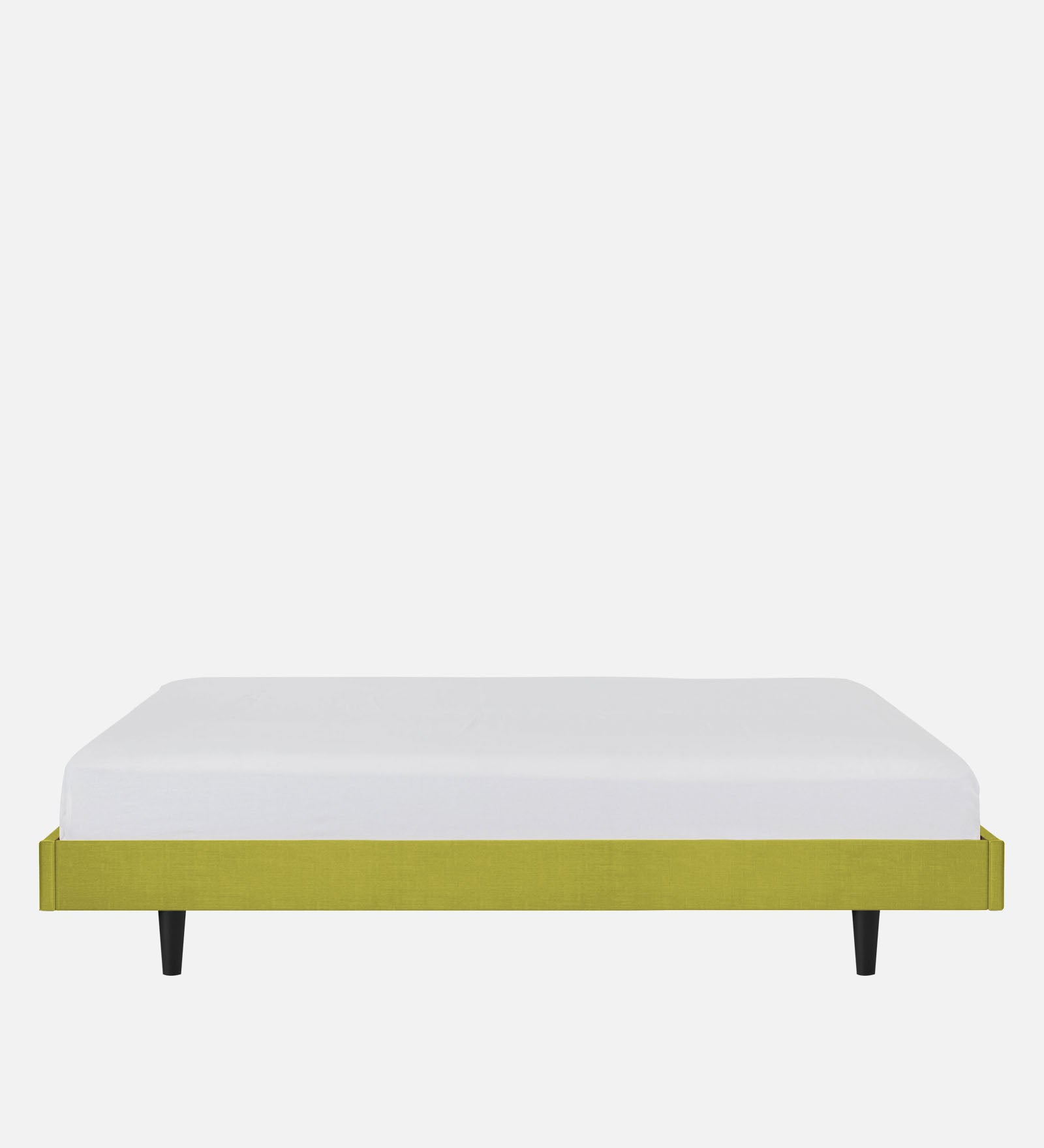 Basi Fabric Queen Size Bed In Parrot Green Colour - Febonic Living