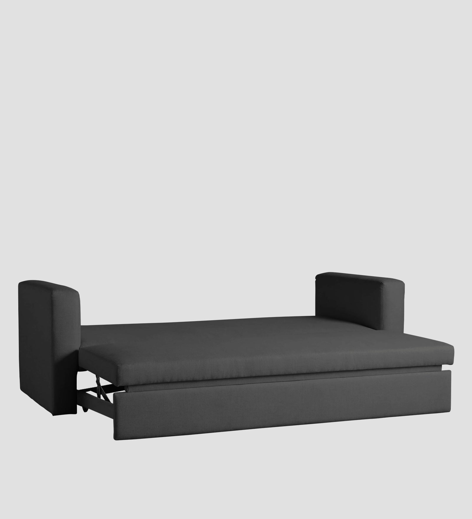 Tosy Fabric 3 Seater Pull Out Sofa Cum Bed In Stone Grey Colour - Febonic Living