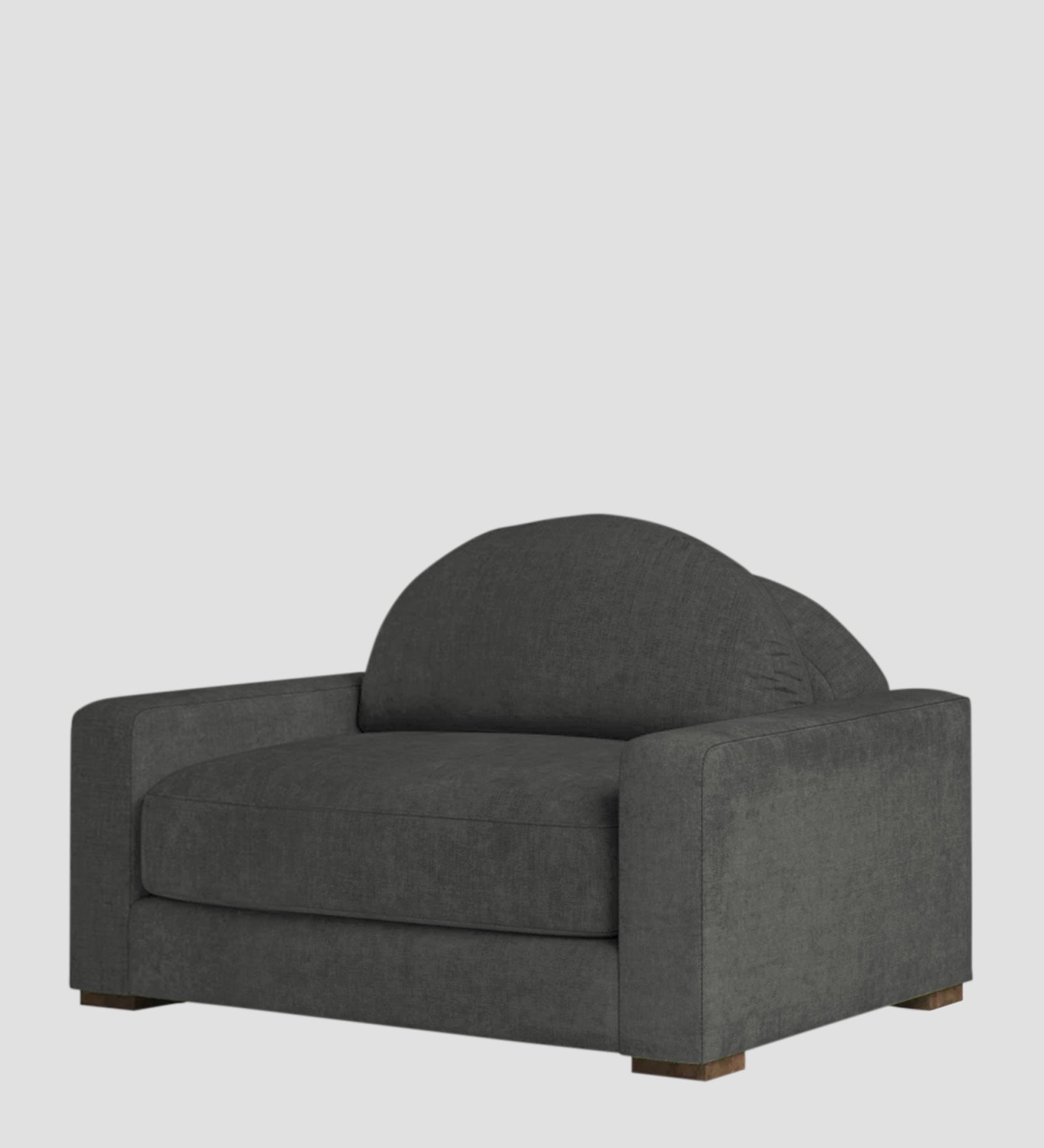 Dara Fabric 1 Seater Sofa In Charcoal Grey Colour - Febonic Living