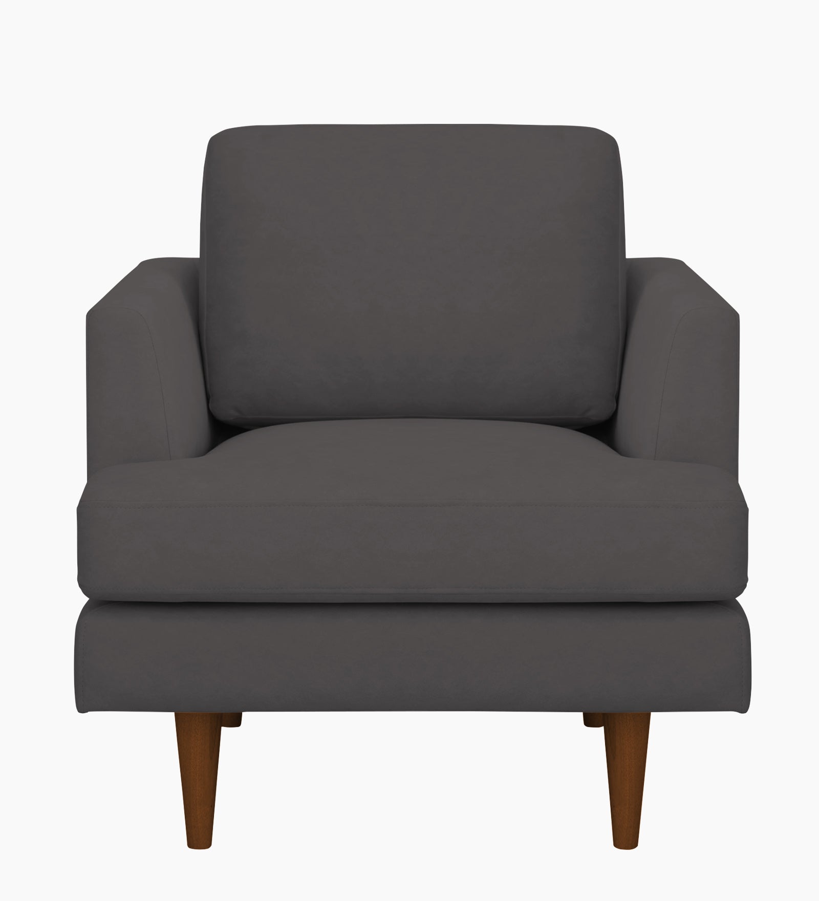 Motra Velvet 1 Seater Sofa In Davy grey Colour - Febonic Living