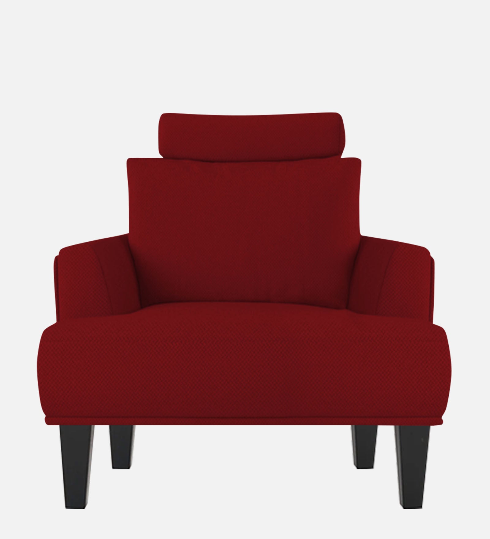 Como Fabric 1 Seater Sofa In Blood Maroon Colour - Febonic Living