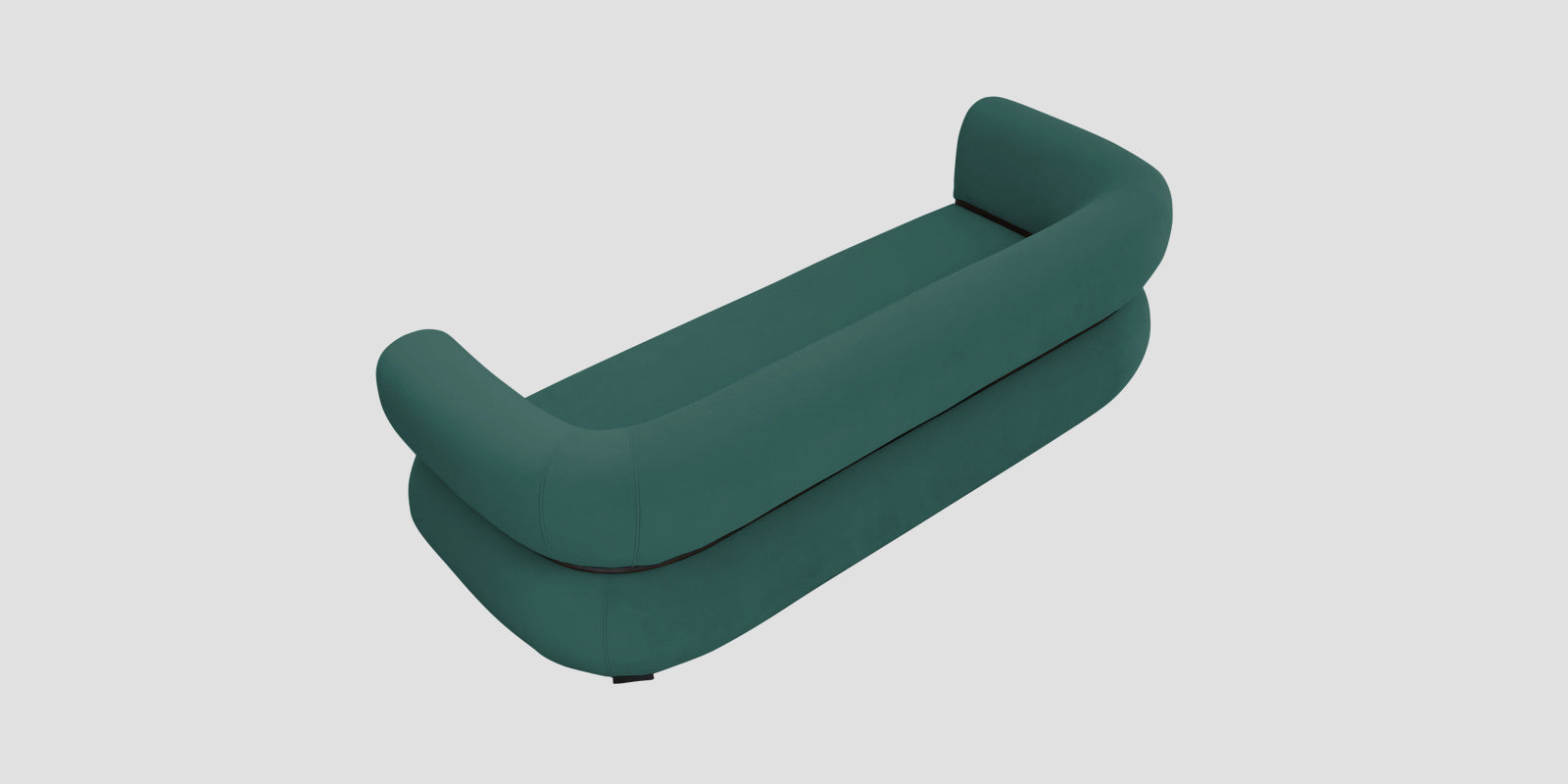 Kula Velvet 3 Seater Sofa In Pine Green Colour - Febonic Living
