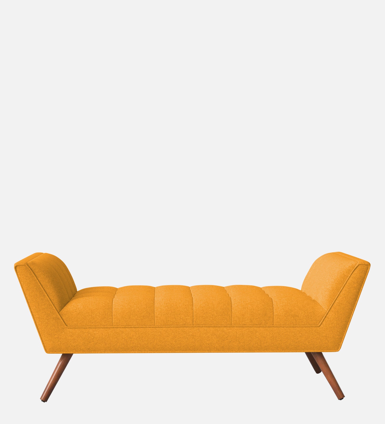 Cartes Velvet Bench In Safforn Yellow Colour - Febonic Living