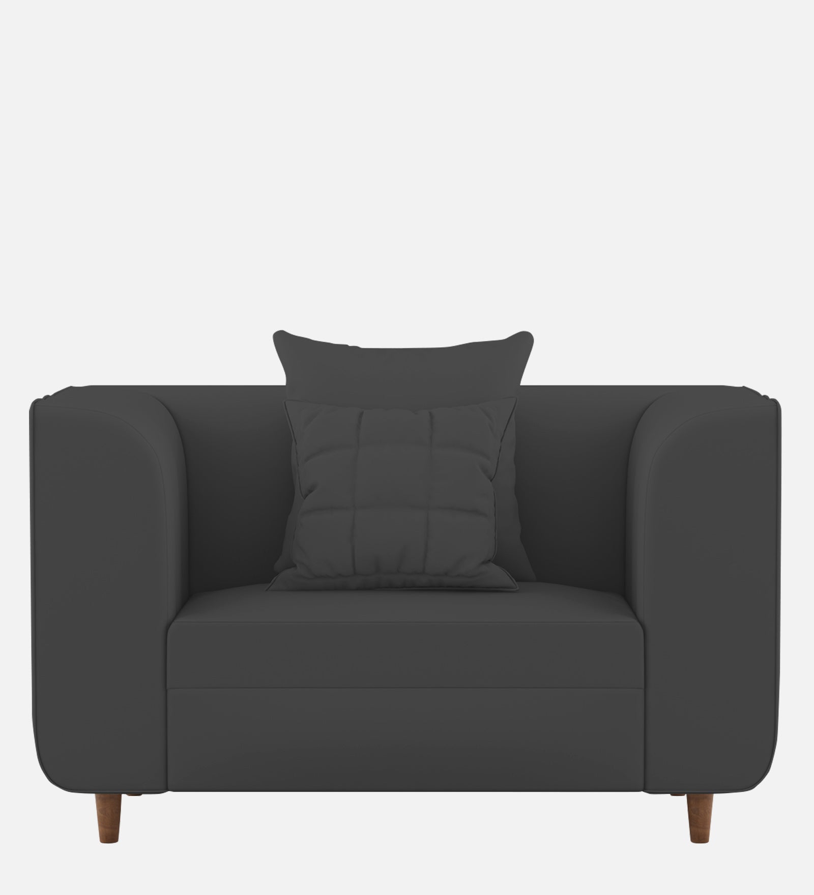 Sumo Velvet 1 Seater Sofa In Davy Grey Colour - Febonic Living