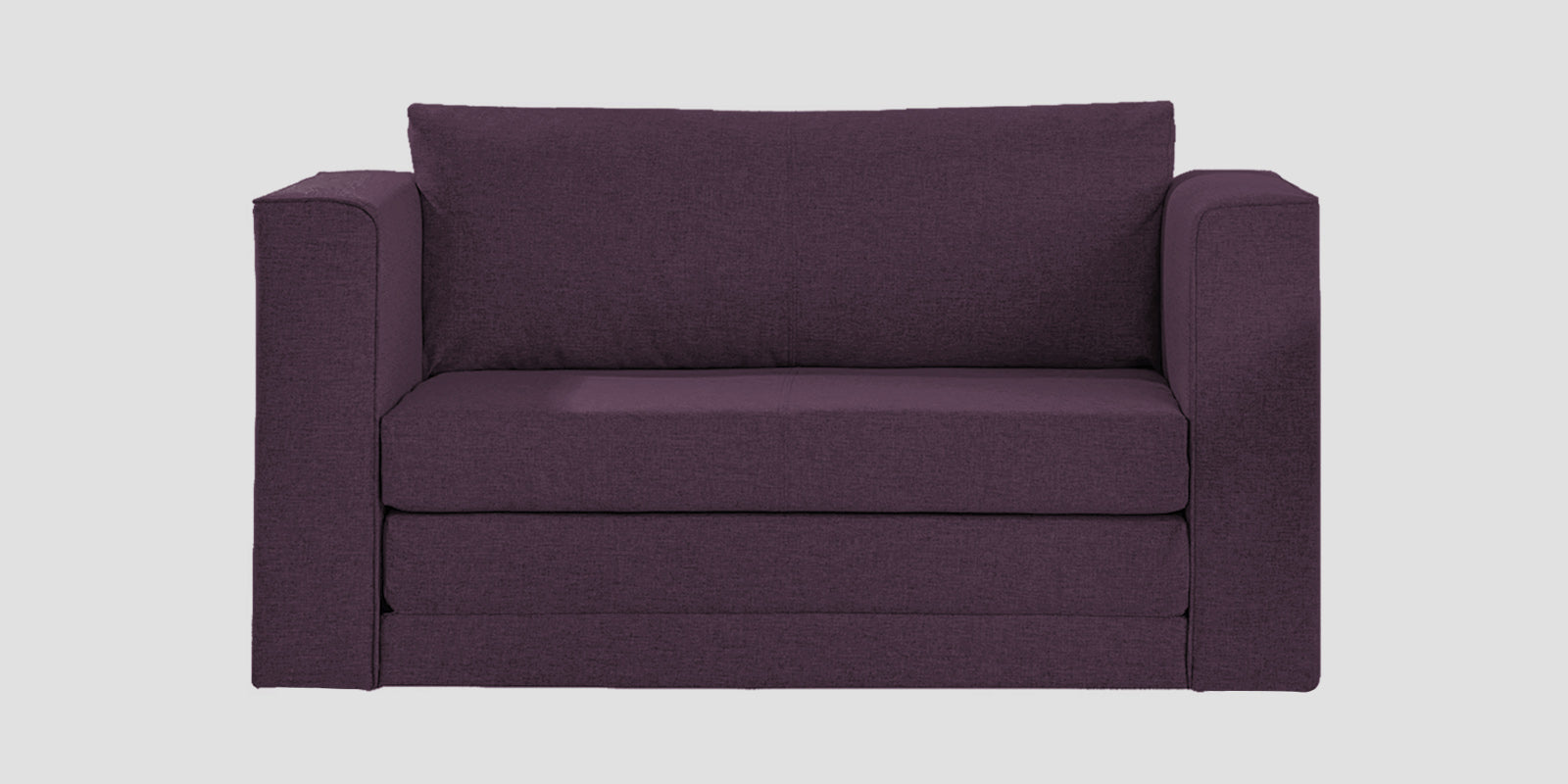 Kenia Fabric 2 Seater Foldable Sofa Cum Bed In Greek Purple Colour - Febonic Living