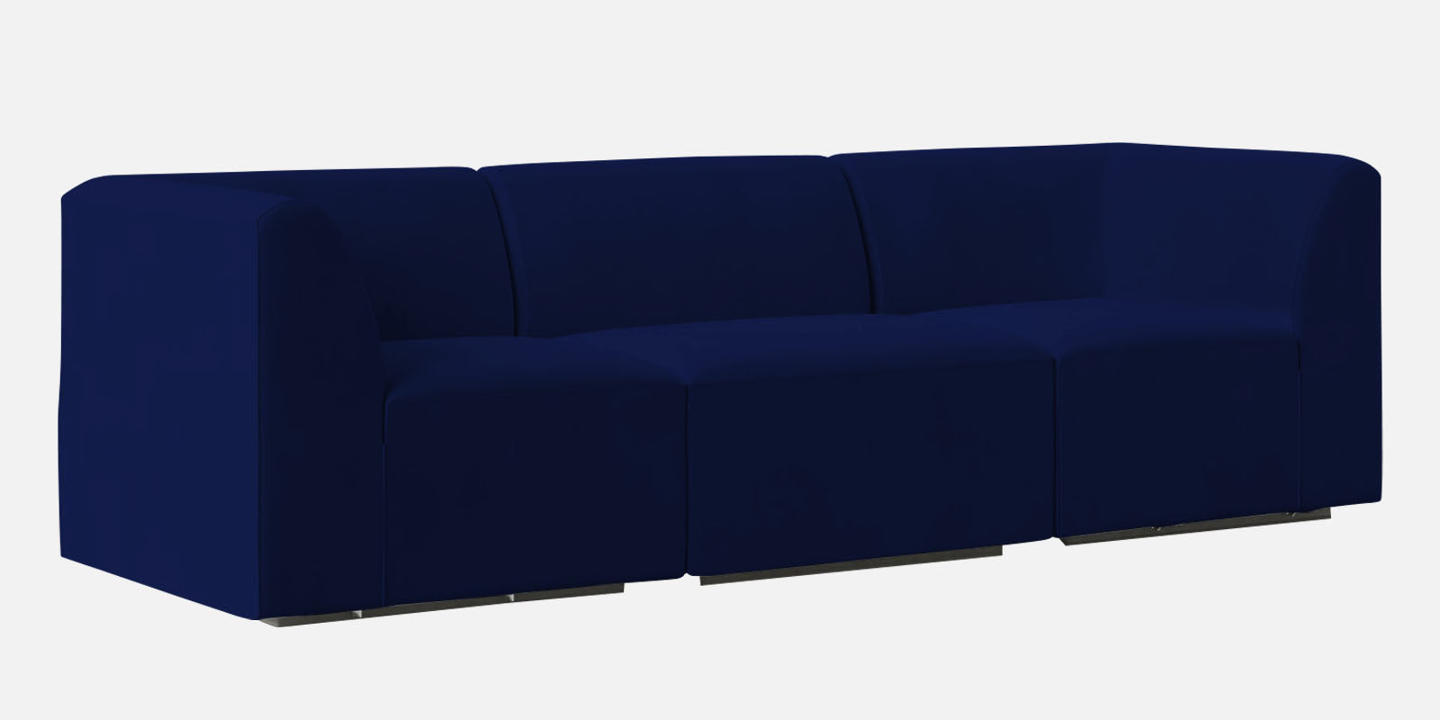 Bufa Velvet 3 Seater Sofa In Dark Blue Colour - Febonic Living