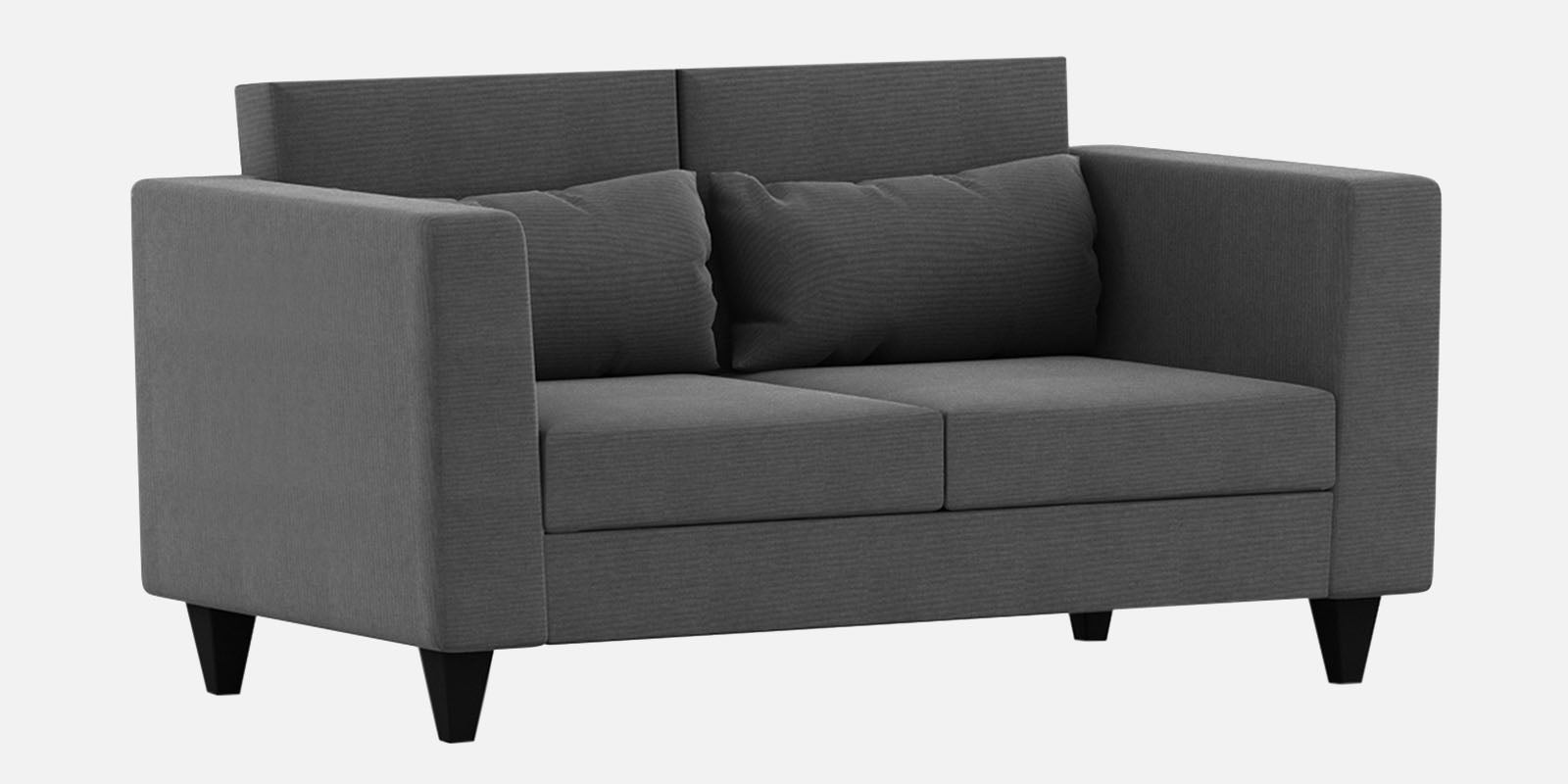 Nipul Fabric 2 Seater Sofa In Charcoal Grey Colour - Febonic Living