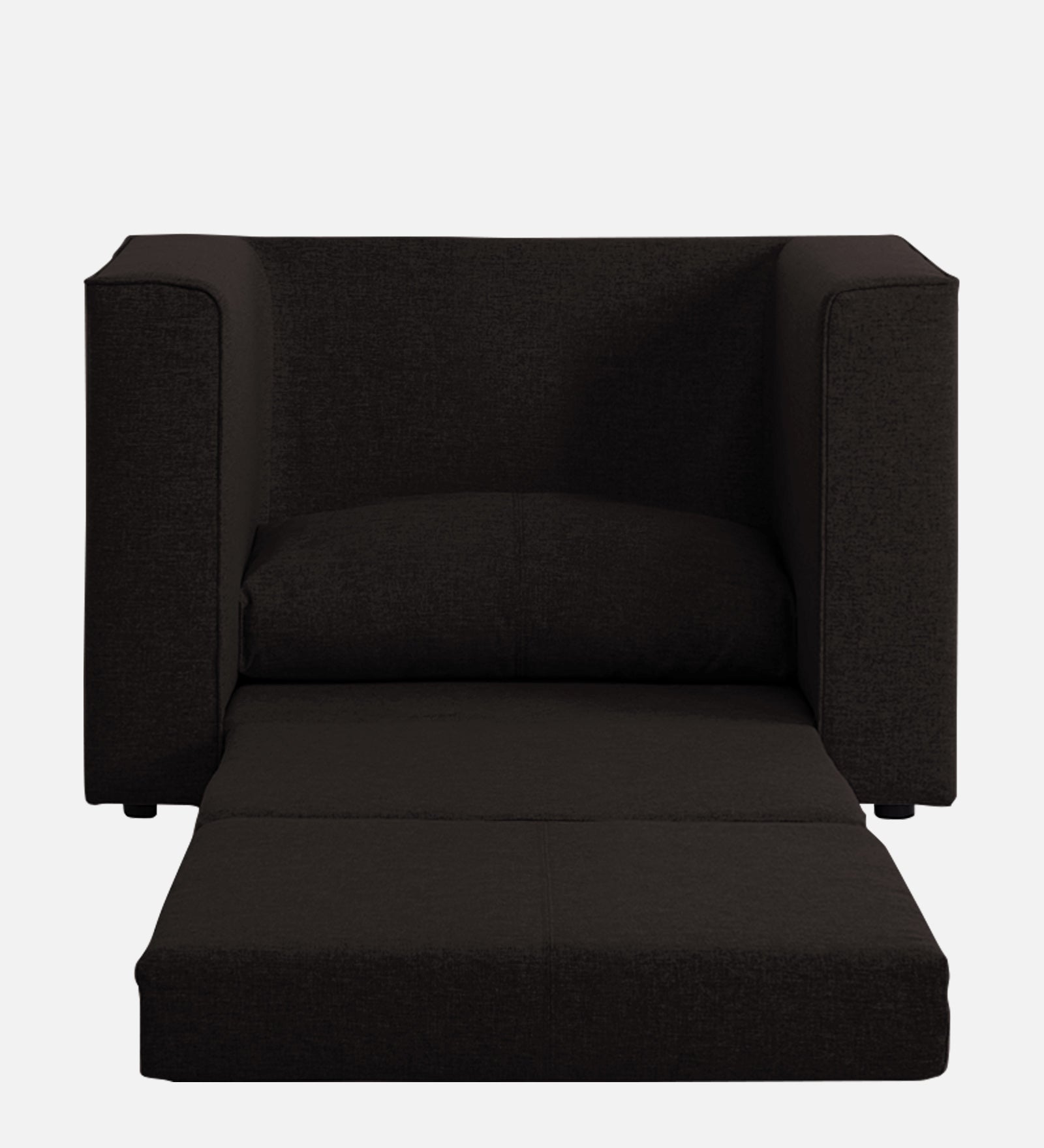 Kenia Fabric 1 Seater Foldable Sofa Cum Bed In Cara Brown Colour - Febonic Living