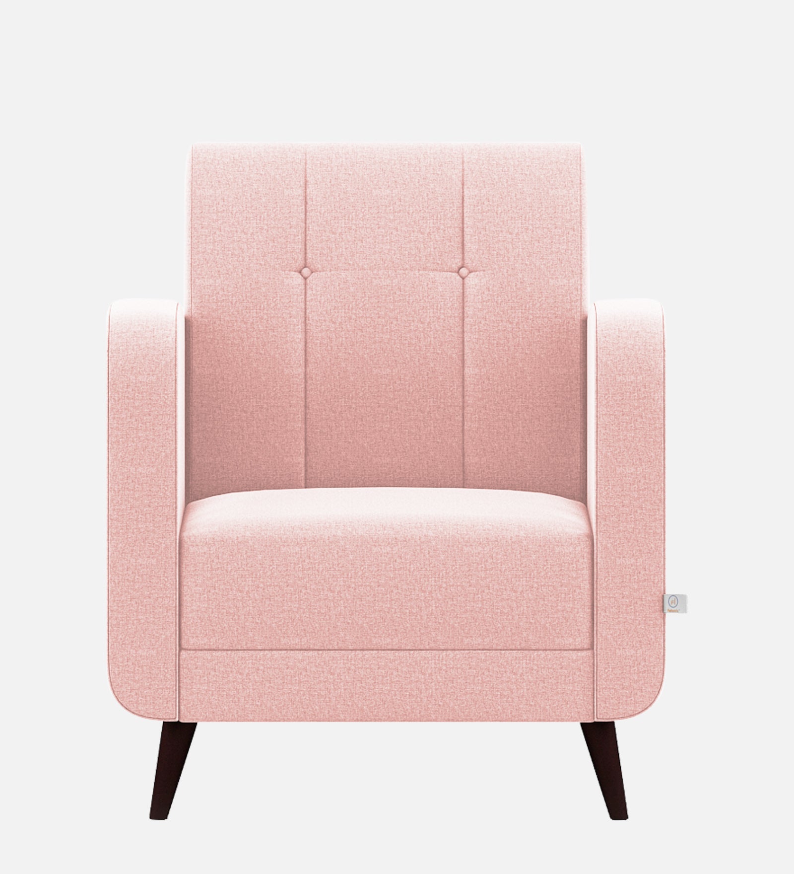 Wiki Velvet 1 Seater Sofa In Millennial Pink Colour - Febonic Living