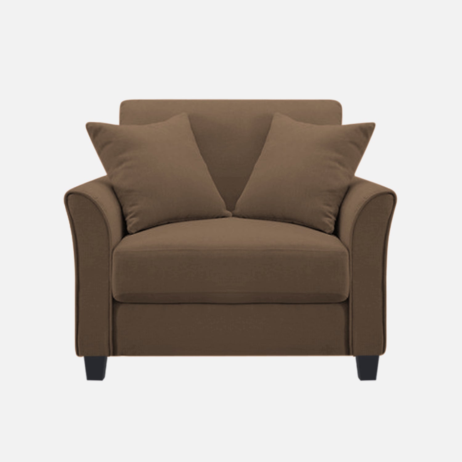 Daroo Velvet 1 Seater Sofa In Mocha Mouse Colour - Febonic Living