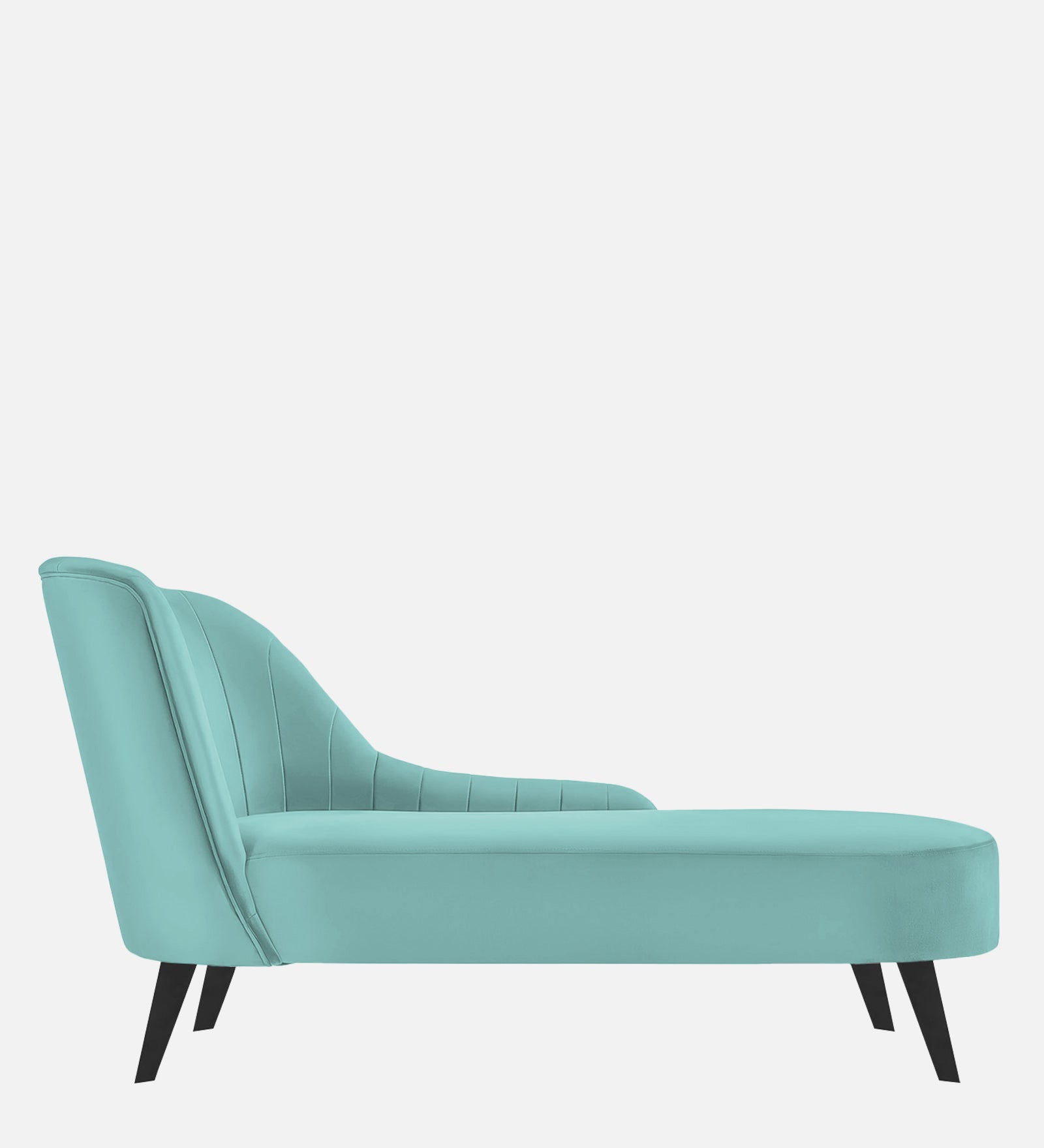 Flora Velvet RHS Chaise Lounger In Barmunda Aqua Colour - Febonic Living