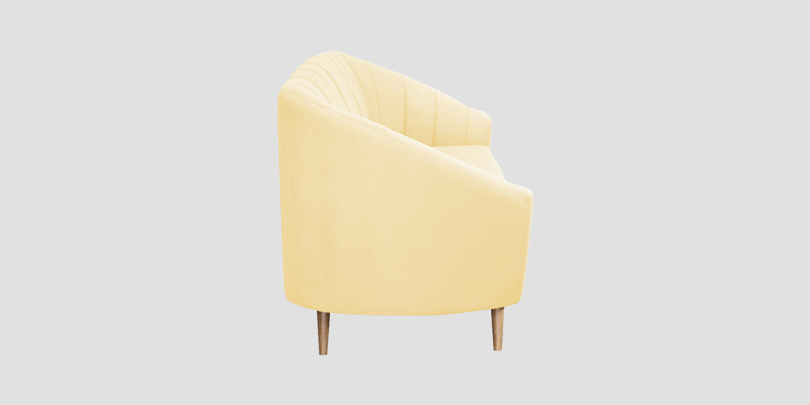 Kaylee Velvet 3 Seater Sofa In Sandy Beige Colour - Febonic Living