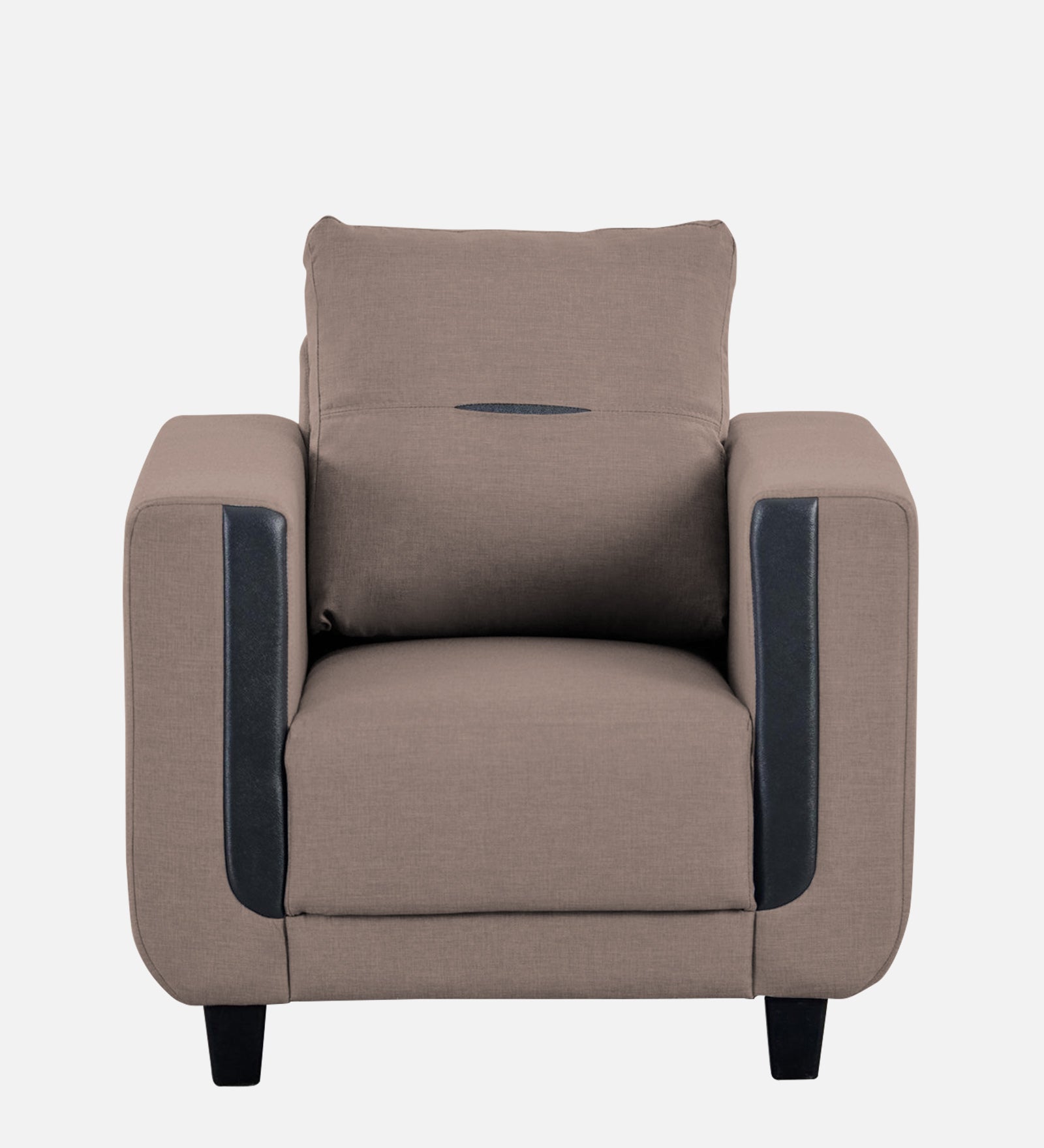 Perry Fabric 1 Seater Sofa In Kadhi Beige Colour - Febonic Living