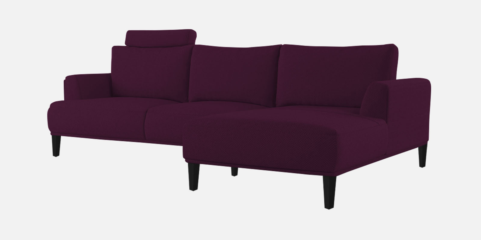Como Fabric RHS Sectional Sofa (3+Lounger) in Greek Purple Colour