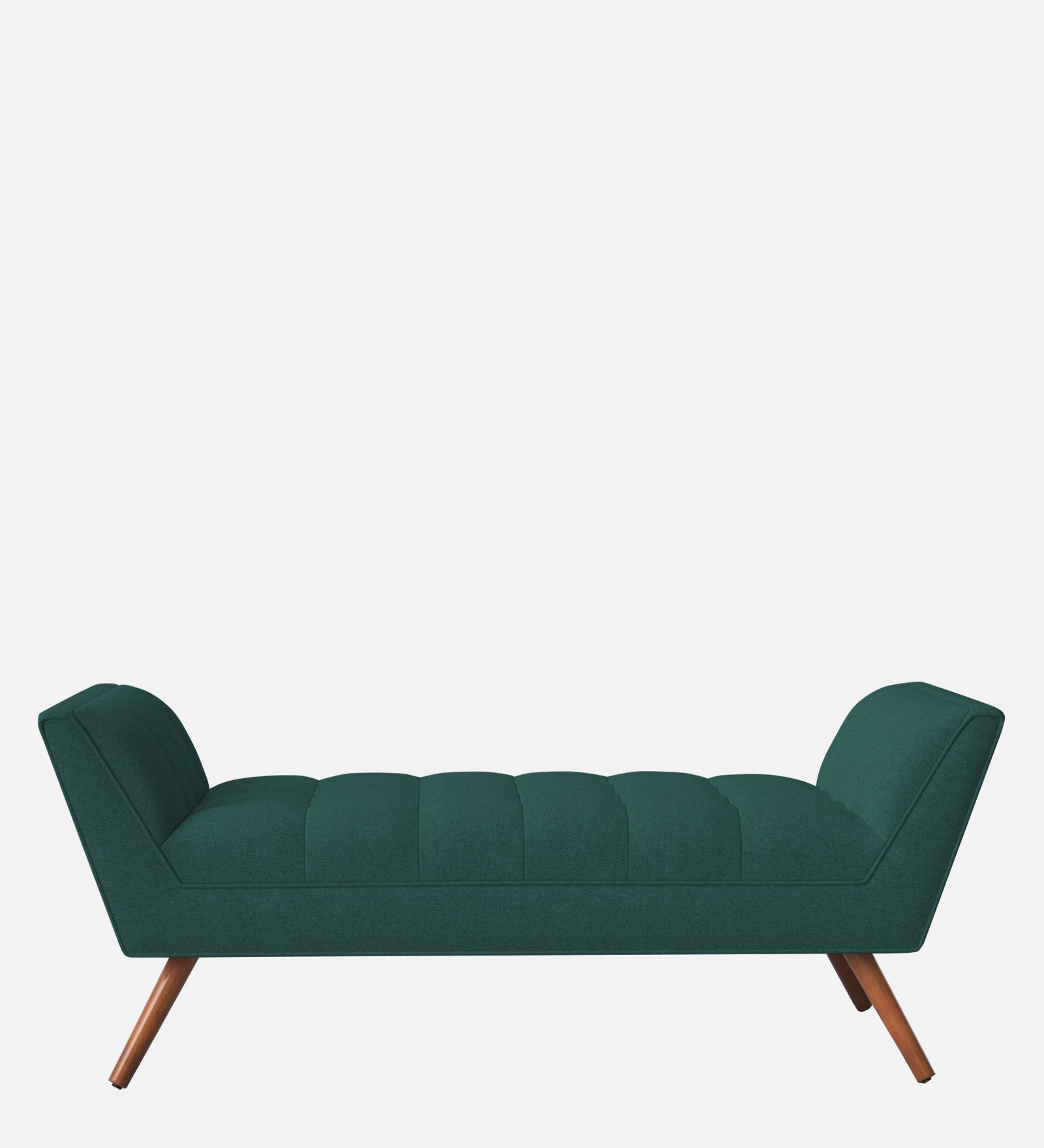 Cartes Velvet Bench In Pine Green Colour