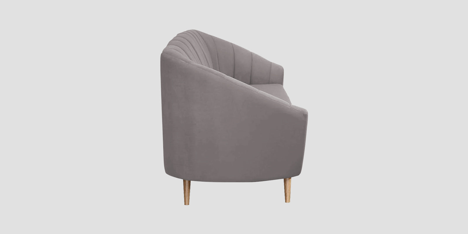 Kaylee Velvet 3 Seater Sofa In Pearl Grey Colour - Febonic Living