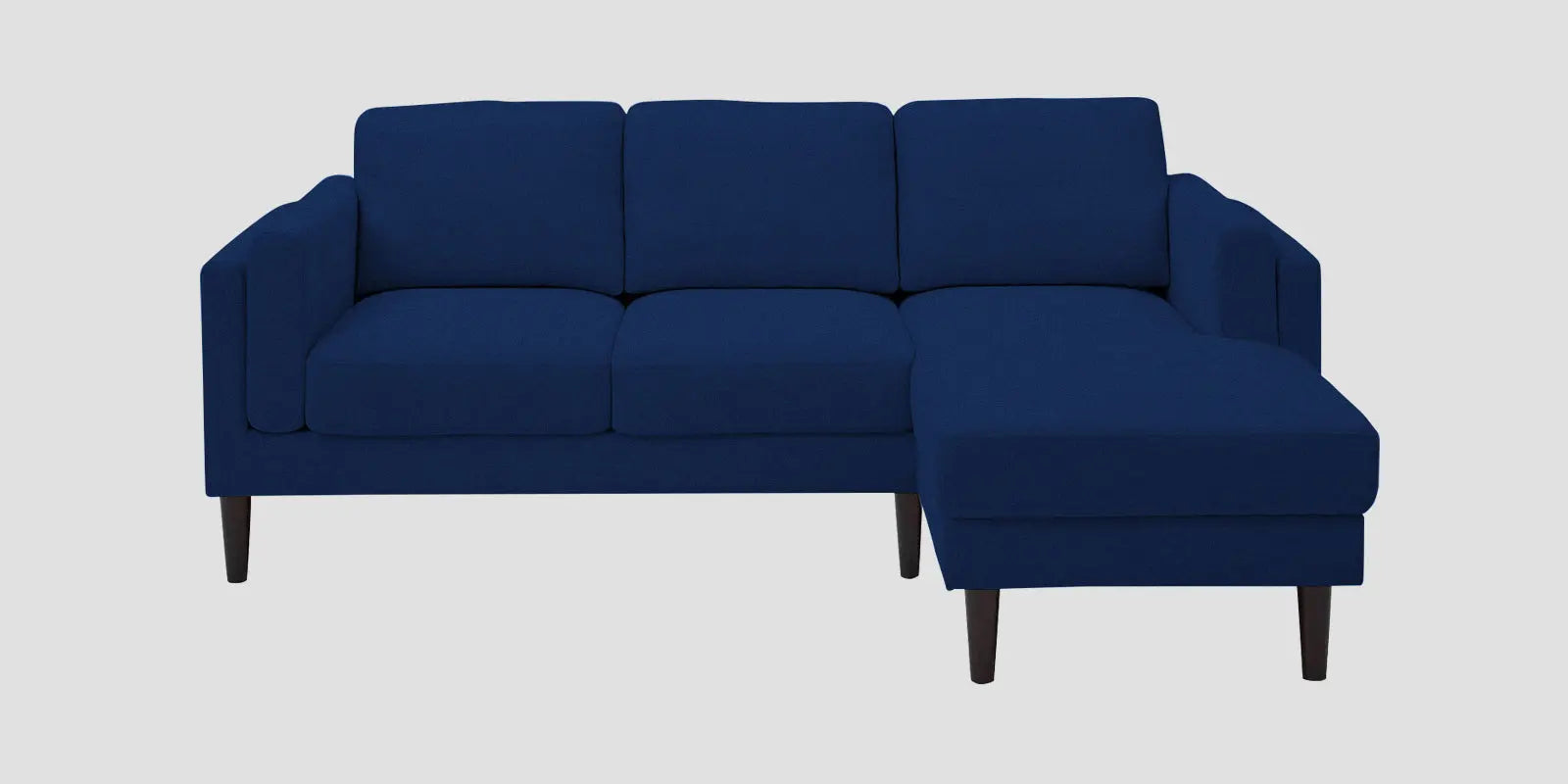 Creata Fabric LHS Sectional Sofa (2+Lounger) In Royal Blue Colour Febonic Living