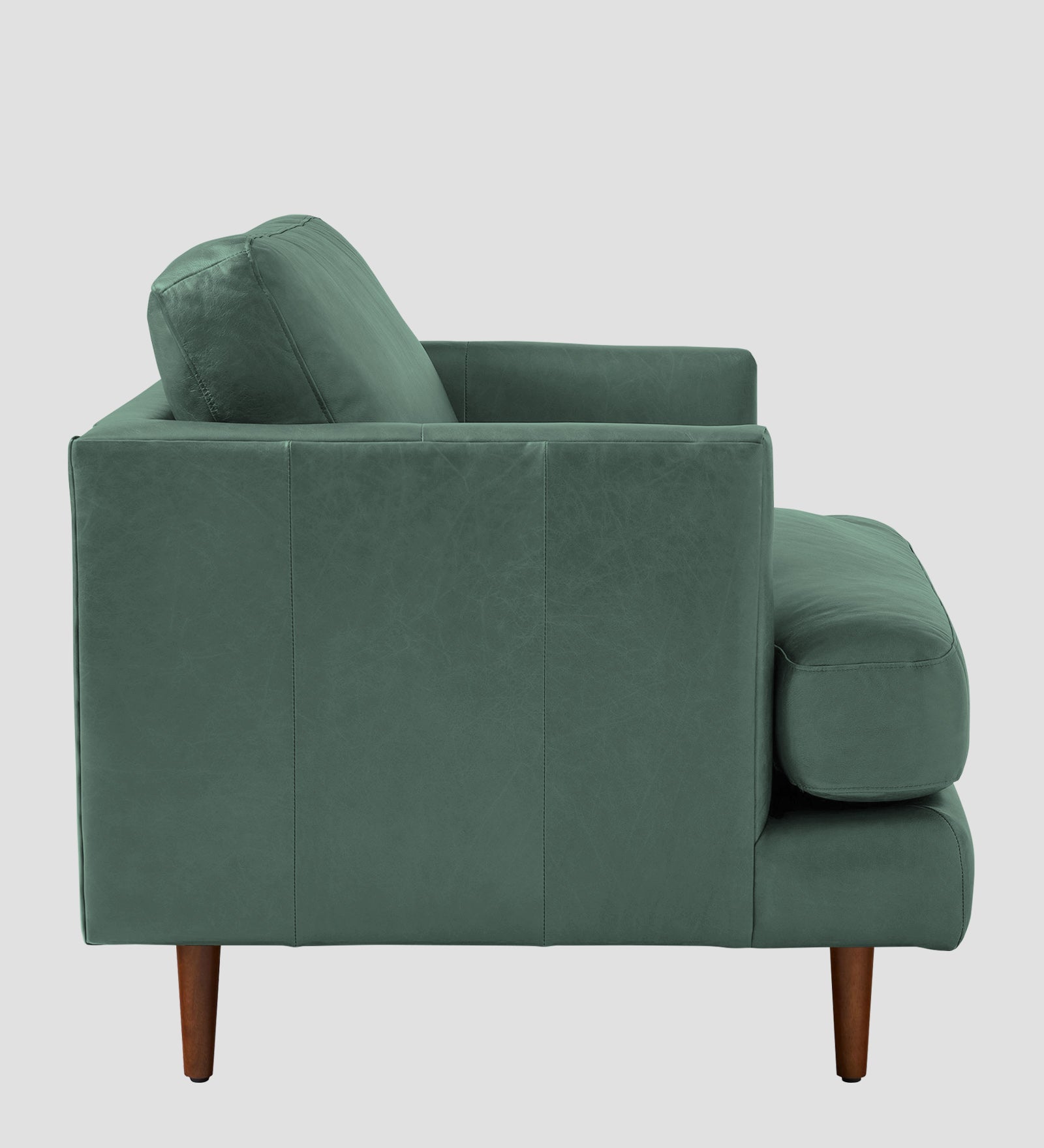 Sterio Leatherette 1 Seater Sofa In Mint Green Colour - Febonic Living