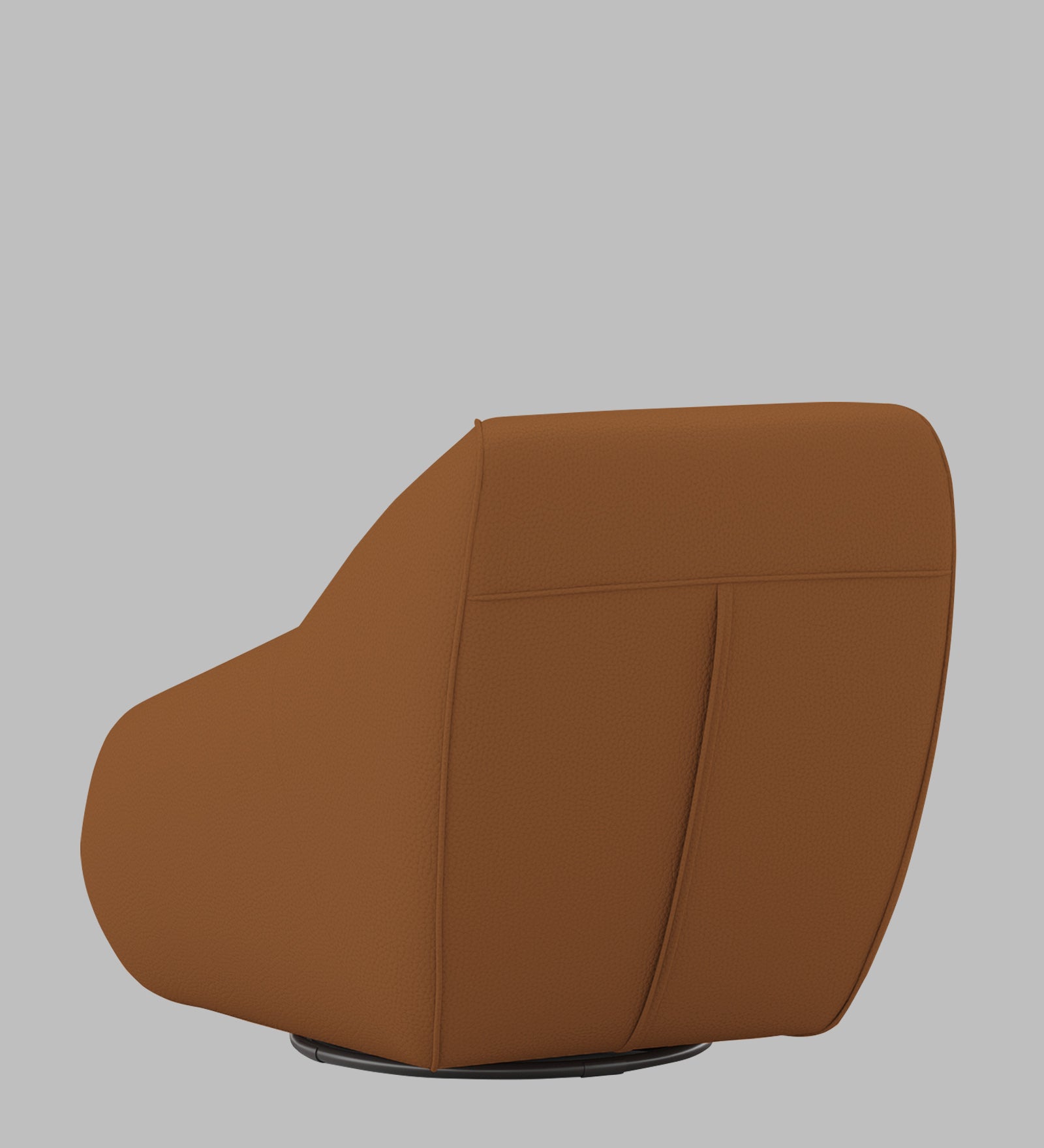 Willow Leatherette Swivel Chair In Cinnamon Brown Colour - Febonic Living