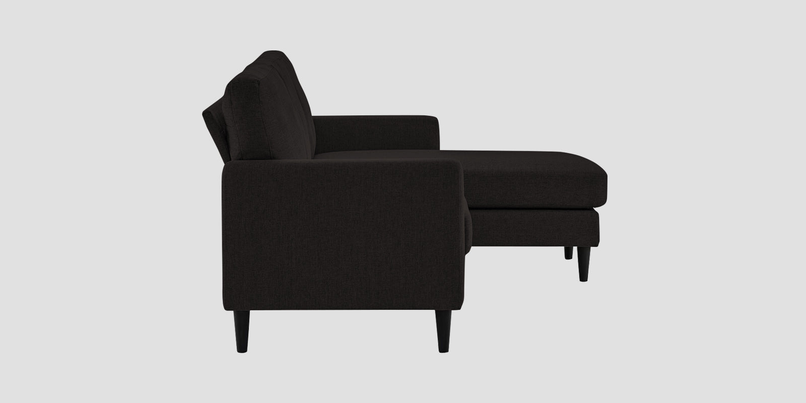 Romie Fabric RHS Sectional Sofa (2+Lounger) In Cara Brown Colour - Febonic Living