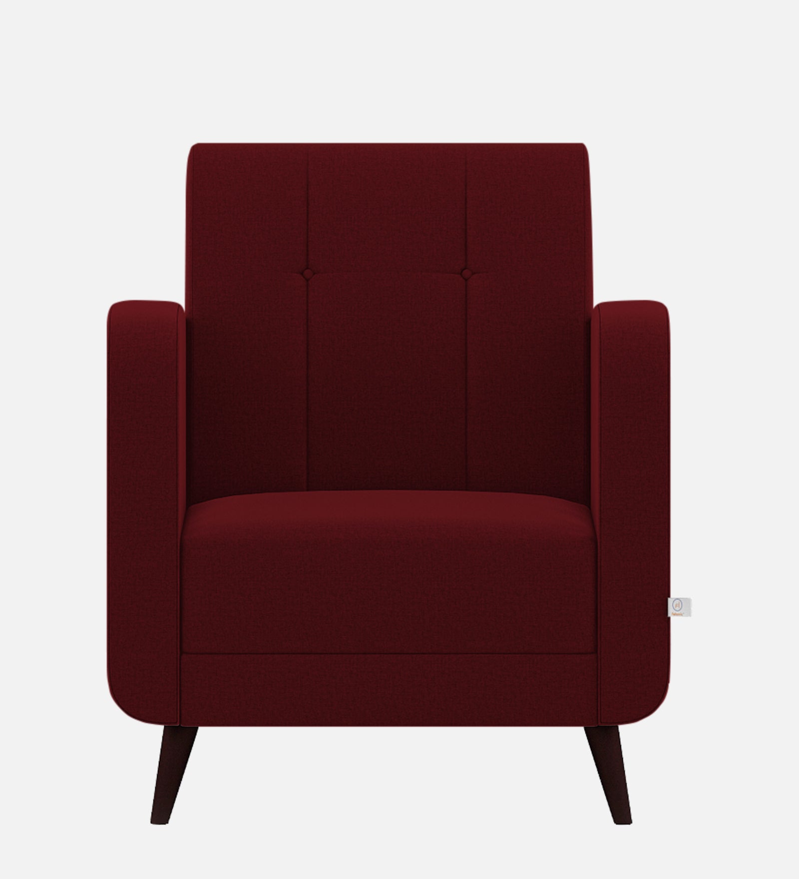 Wiki Velvet 1 Seater Sofa In Dark Maroon Colour - Febonic Living