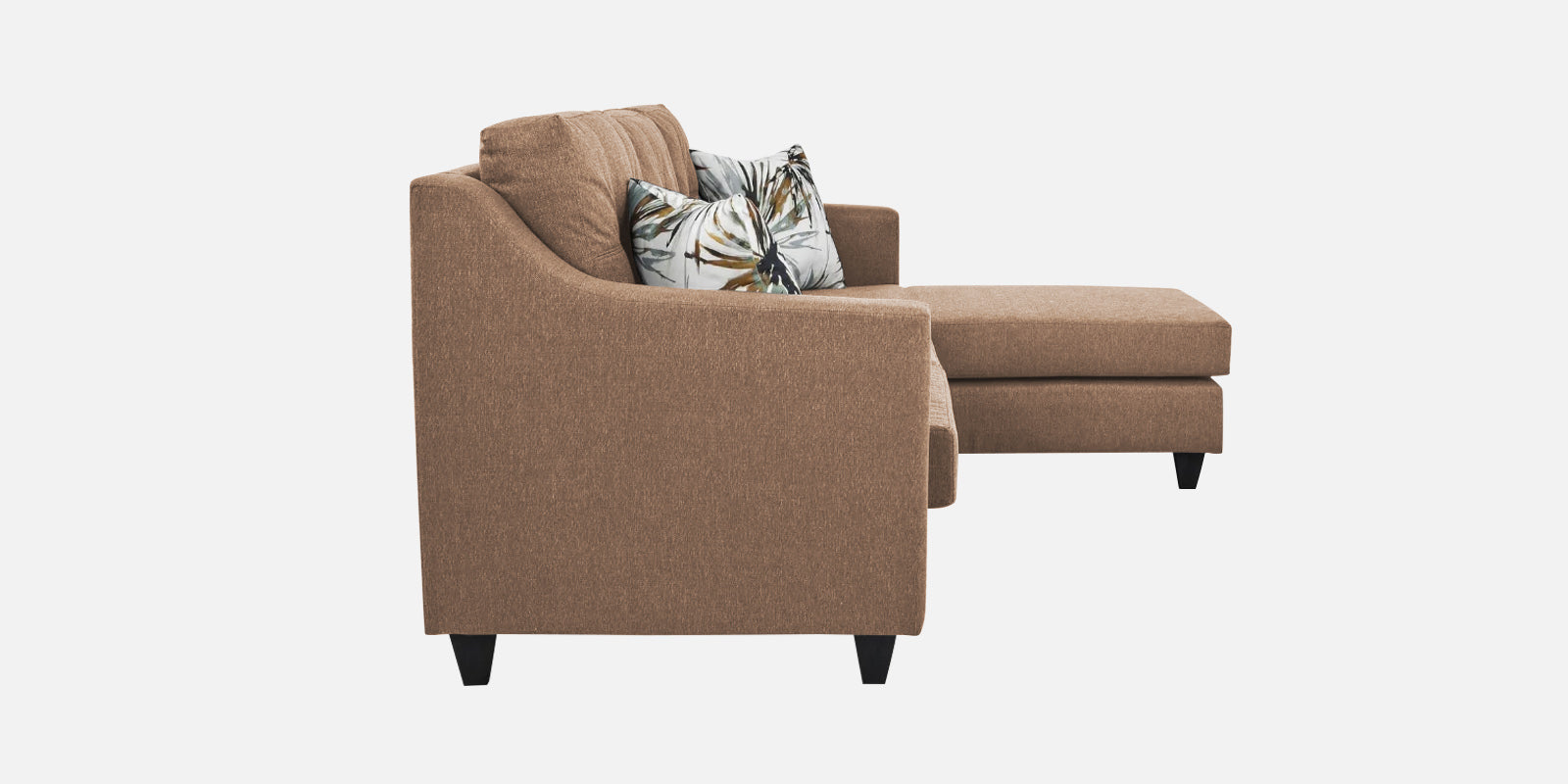 Welly Fabric LHS Sectional Sofa (2+Lounger) In Cosmic Beige Colour - Febonic Living