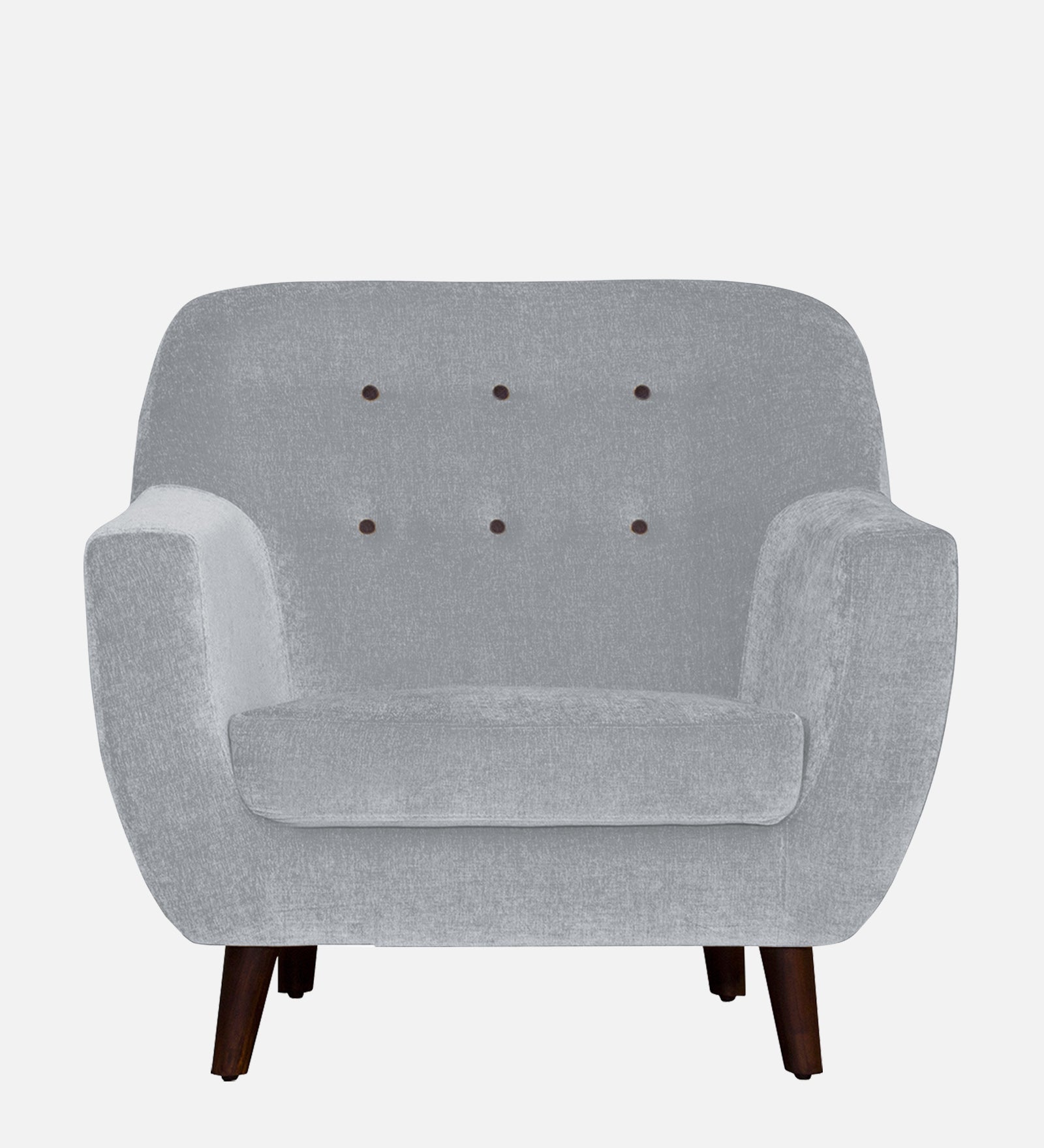 German Fabric 1 Seater Sofa In Coin Grey Colour - Febonic Living