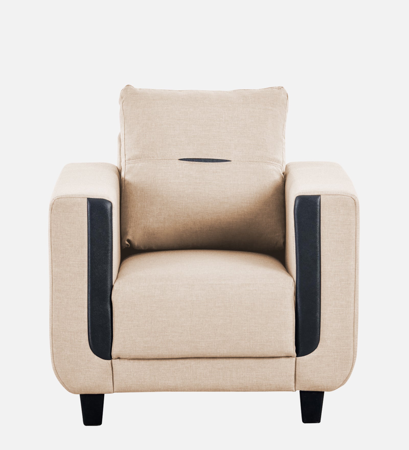 Perry Fabric 1 Seater Sofa In Woom Beige Colour - Febonic Living