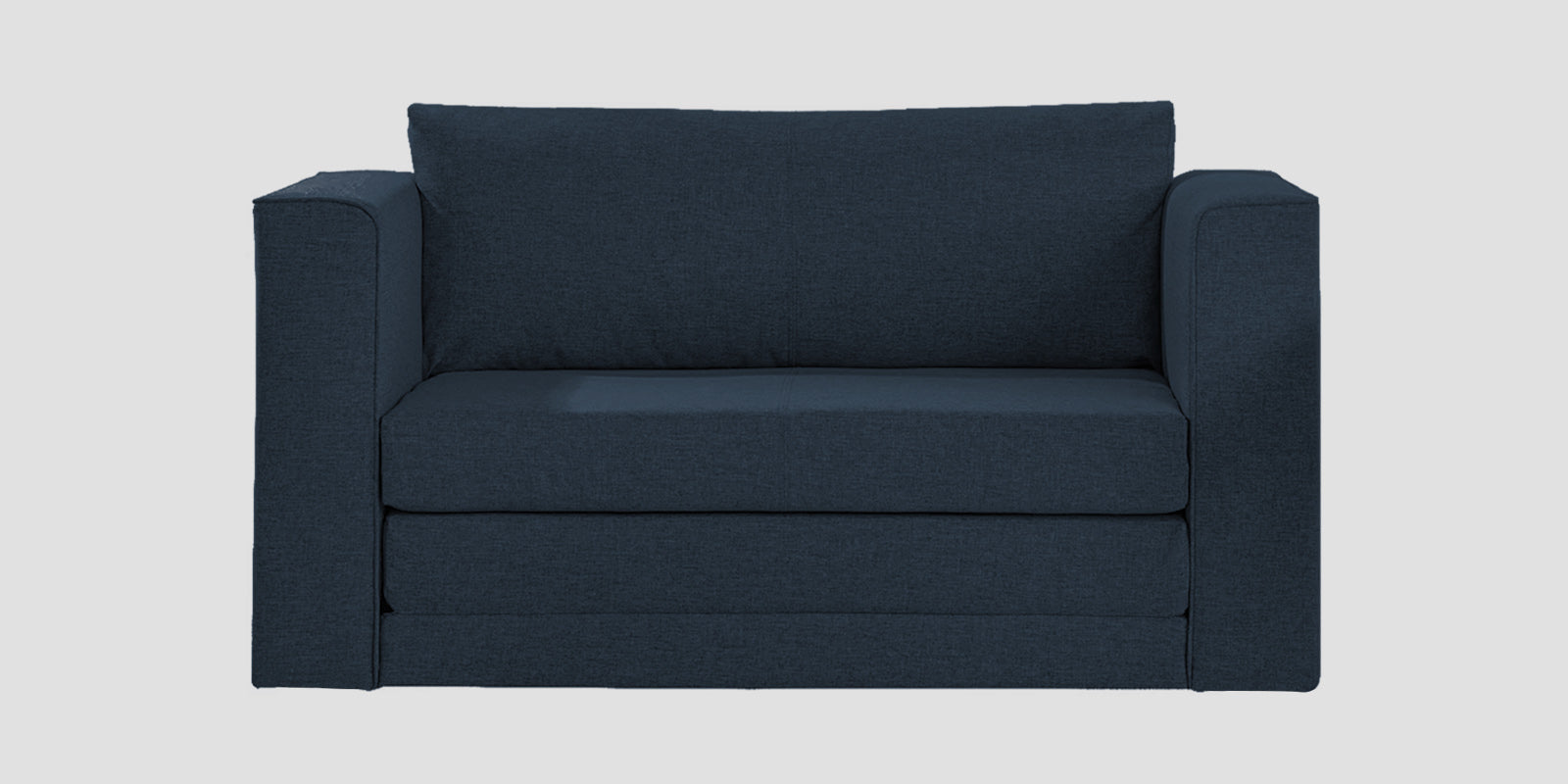 Kenia Fabric 2 Seater Foldable Sofa Cum Bed In Denim Blue Colour - Febonic Living