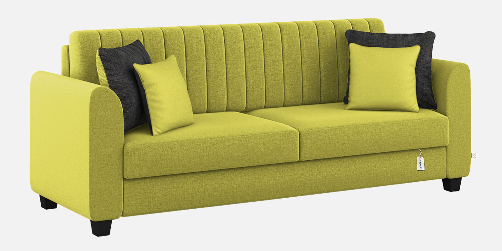 Cosmic Fabric 3 Seater Sofa In Parrot Green Colour - Febonic Living