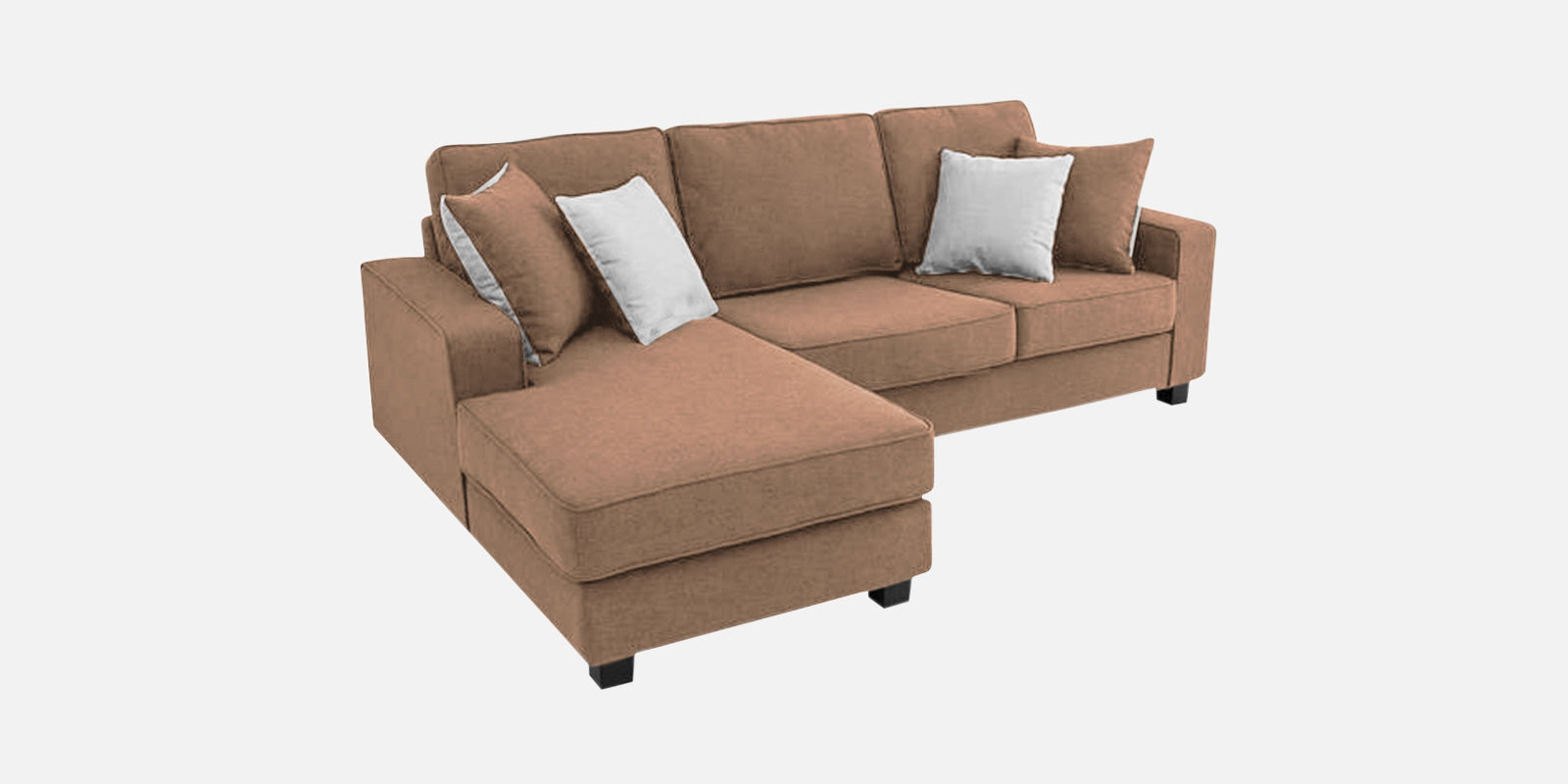 Ladybug Fabric RHS Sectional Sofa (2+Lounger) In Cosmic Beige Colour - Febonic Living