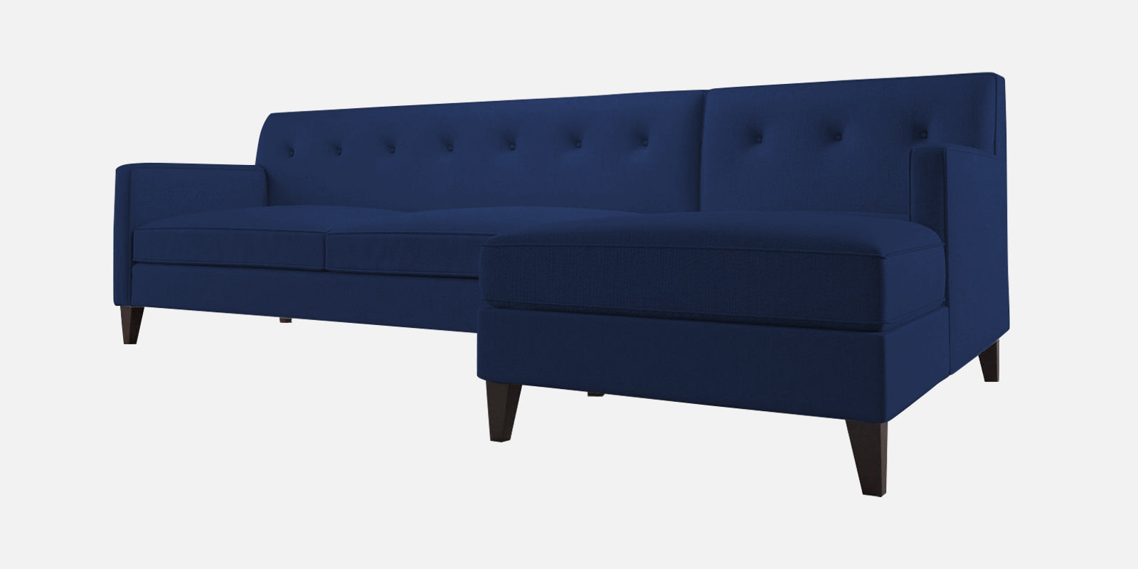 Miller Fabric LHS Sectional Sofa (3+Lounger) In Royal Blue Colour - Febonic Living