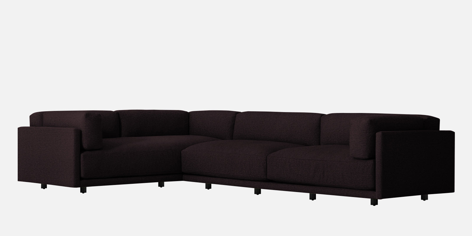 Nixon Fabric 6 Seater LHS Corner Sofa In Cara Brown Colour - Febonic Living