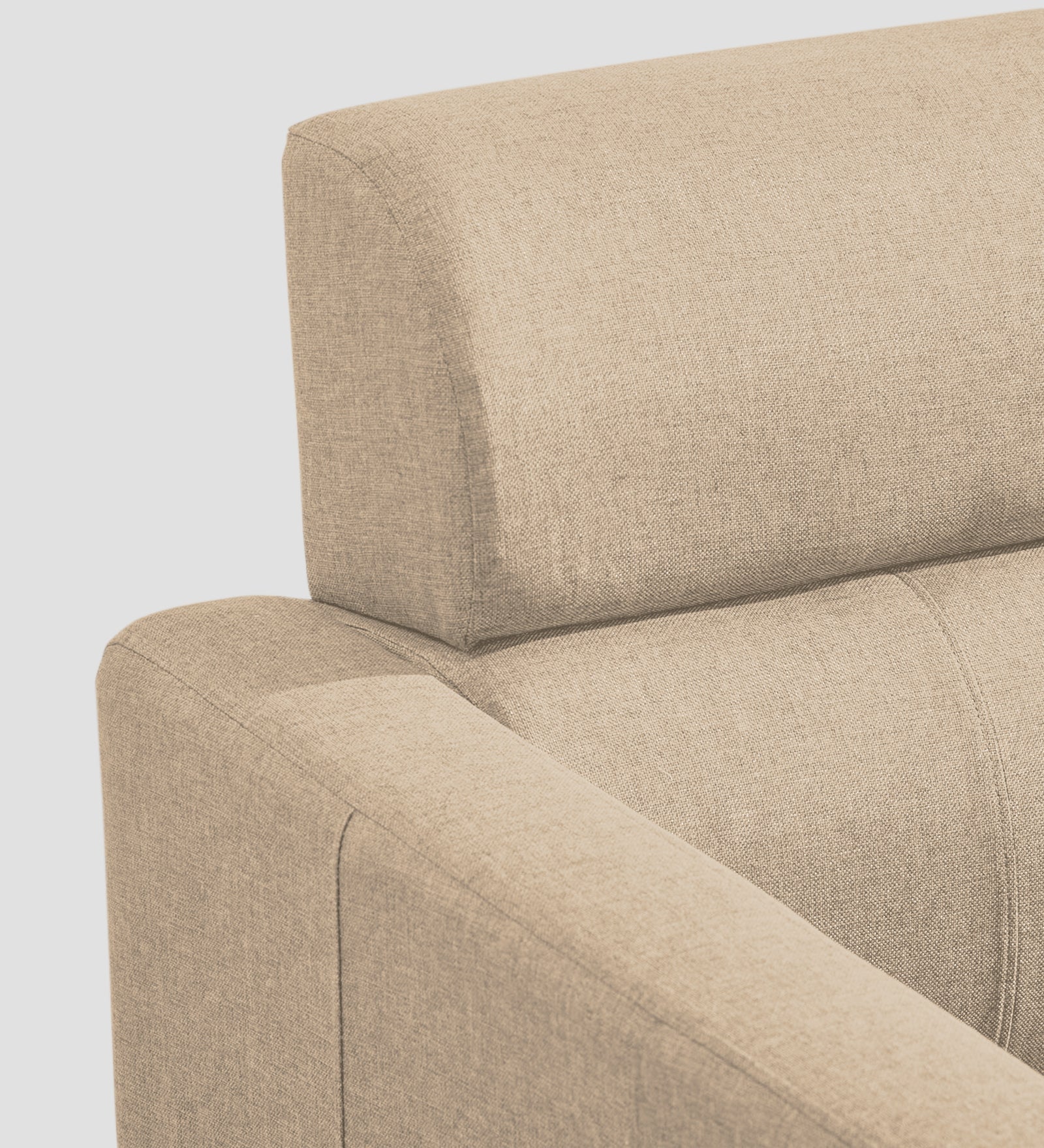 Devo Fabric 1 Seater Sofa In Olive Beige Colour - Febonic Living
