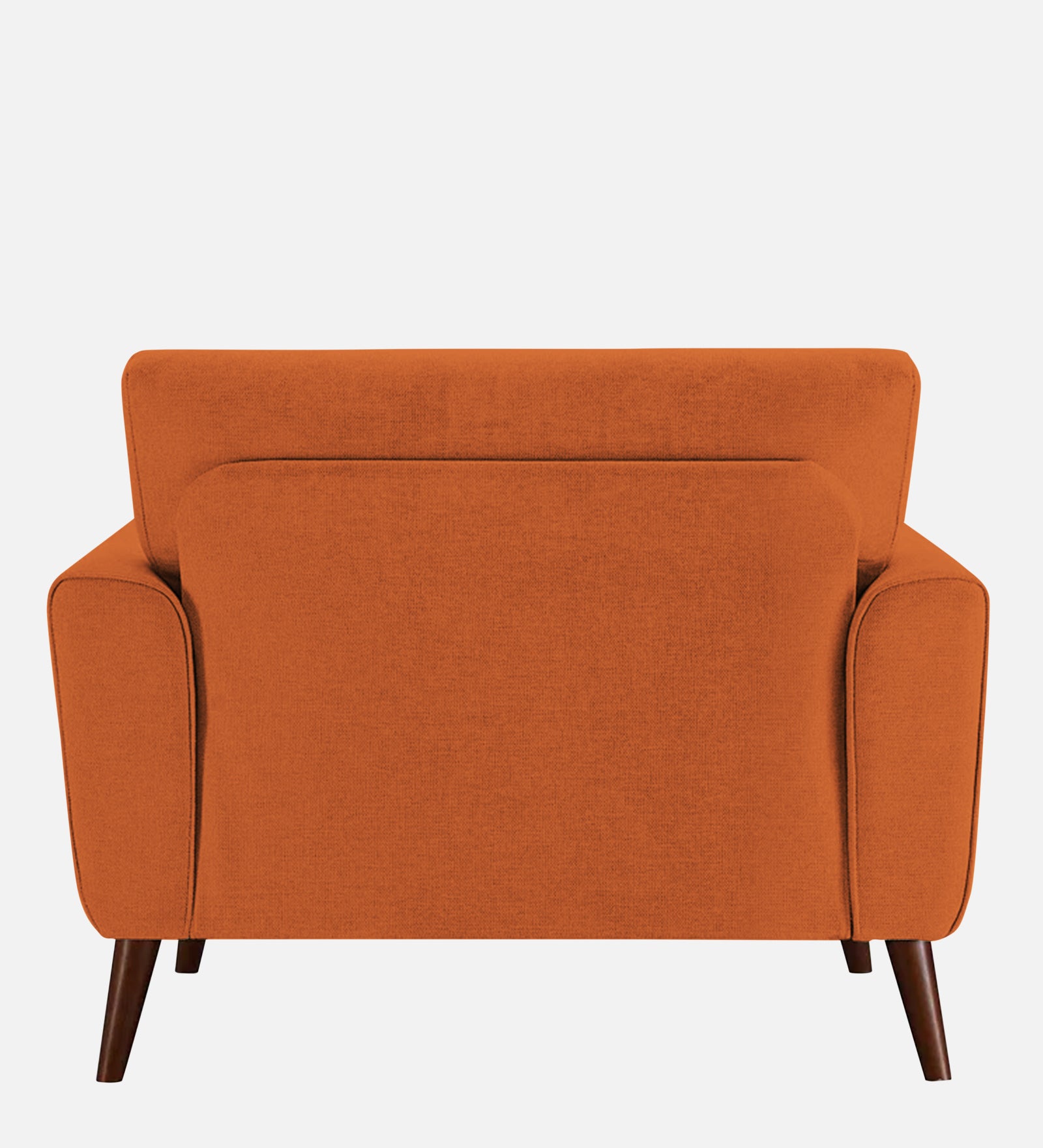 Castro Fabric 1 Seater Sofa In Vivid Orange Colour - Febonic Living