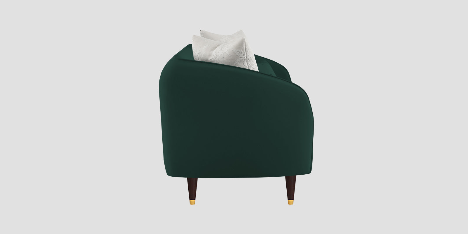 Hairo Velvet 3 Seater Sofa In Forest Green Colour