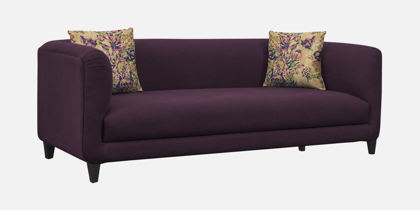 Niki Fabric 3 Seater Sofa In Greek Purple Colour - Febonic Living