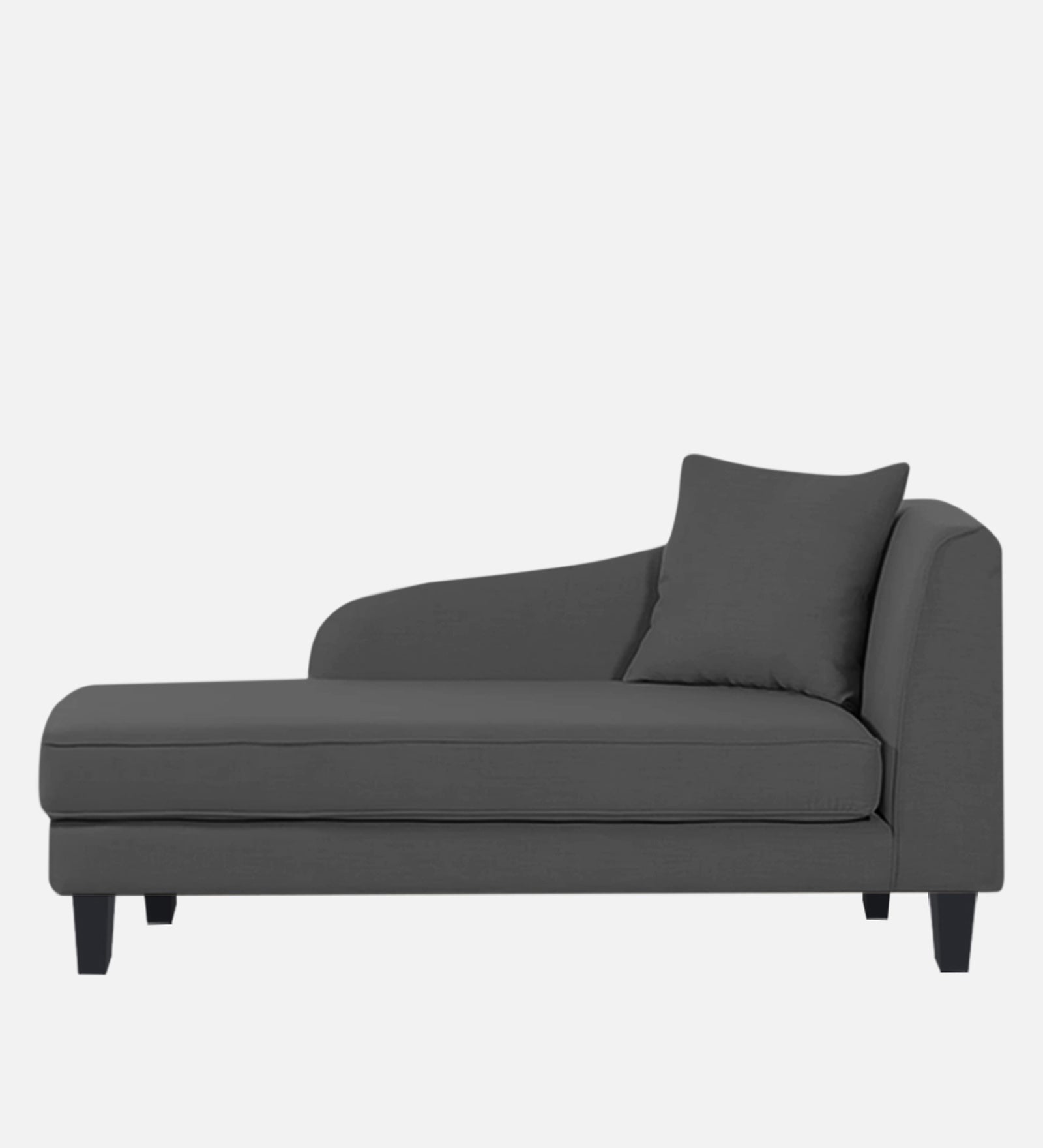 Louis Fabric LHS Chaise Lounger In Charcoal Grey Colour - Febonic Living
