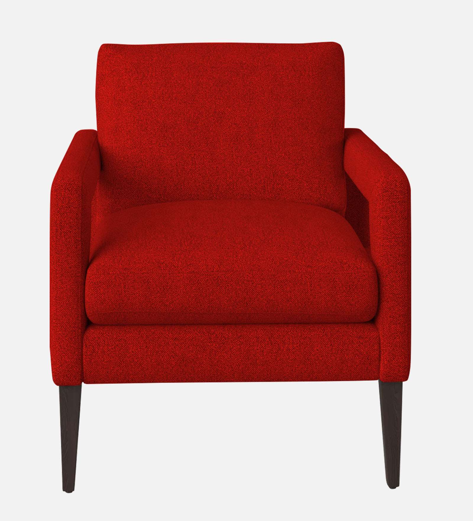 Olsen Fabric Arm Chair In Ruby Red Colour - Febonic Living