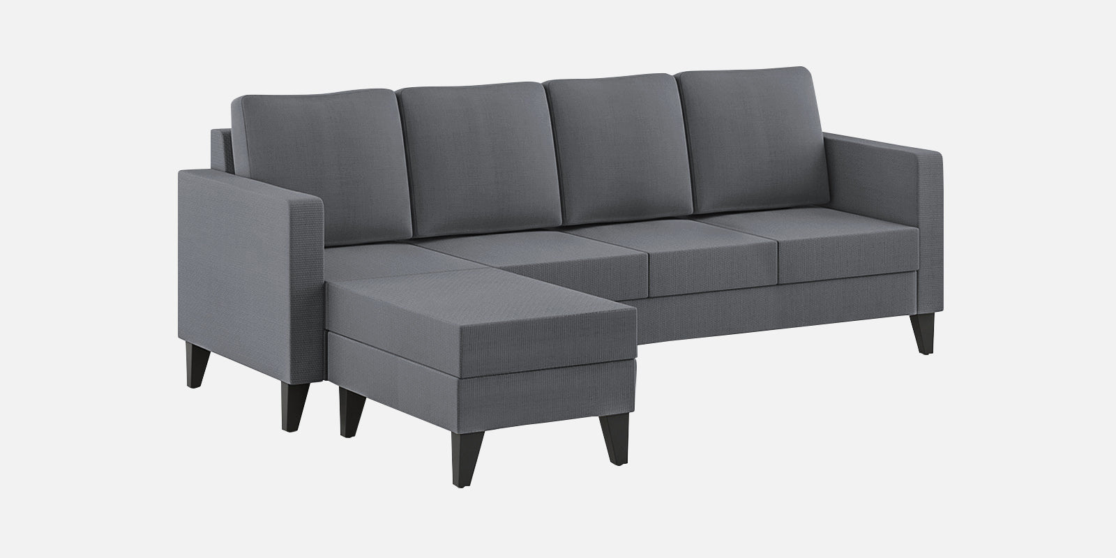 Nori Fabric RHS Sectional Sofa (3+Lounger) In Maba Grey Colour - Febonic Living