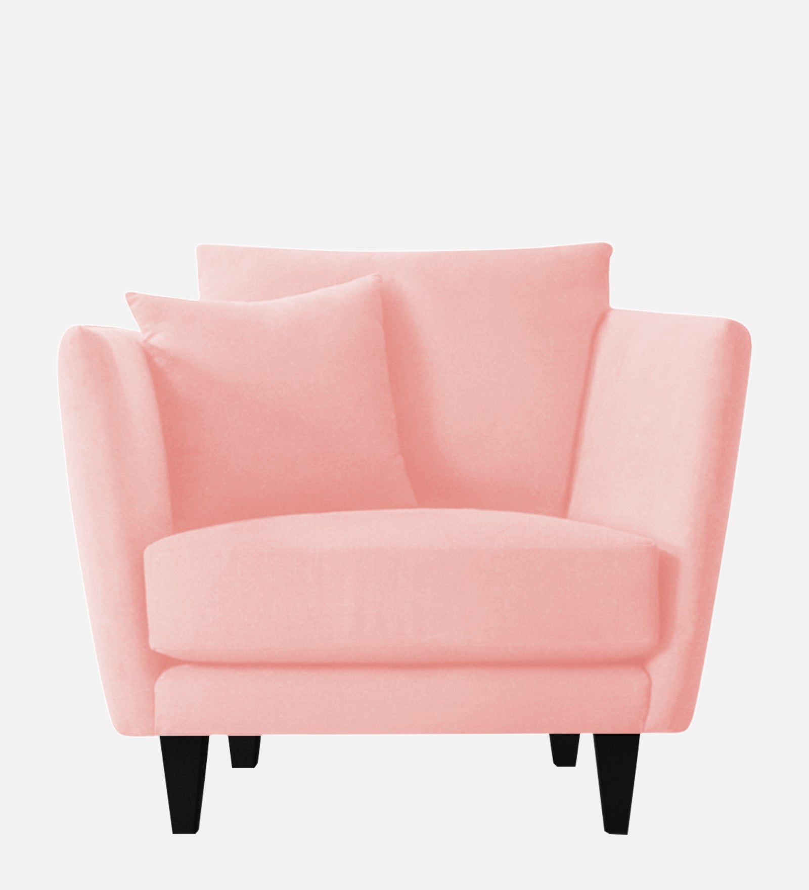 Norway Velvet 1 Seater Sofa In Millennial Pink Colour - Febonic Living