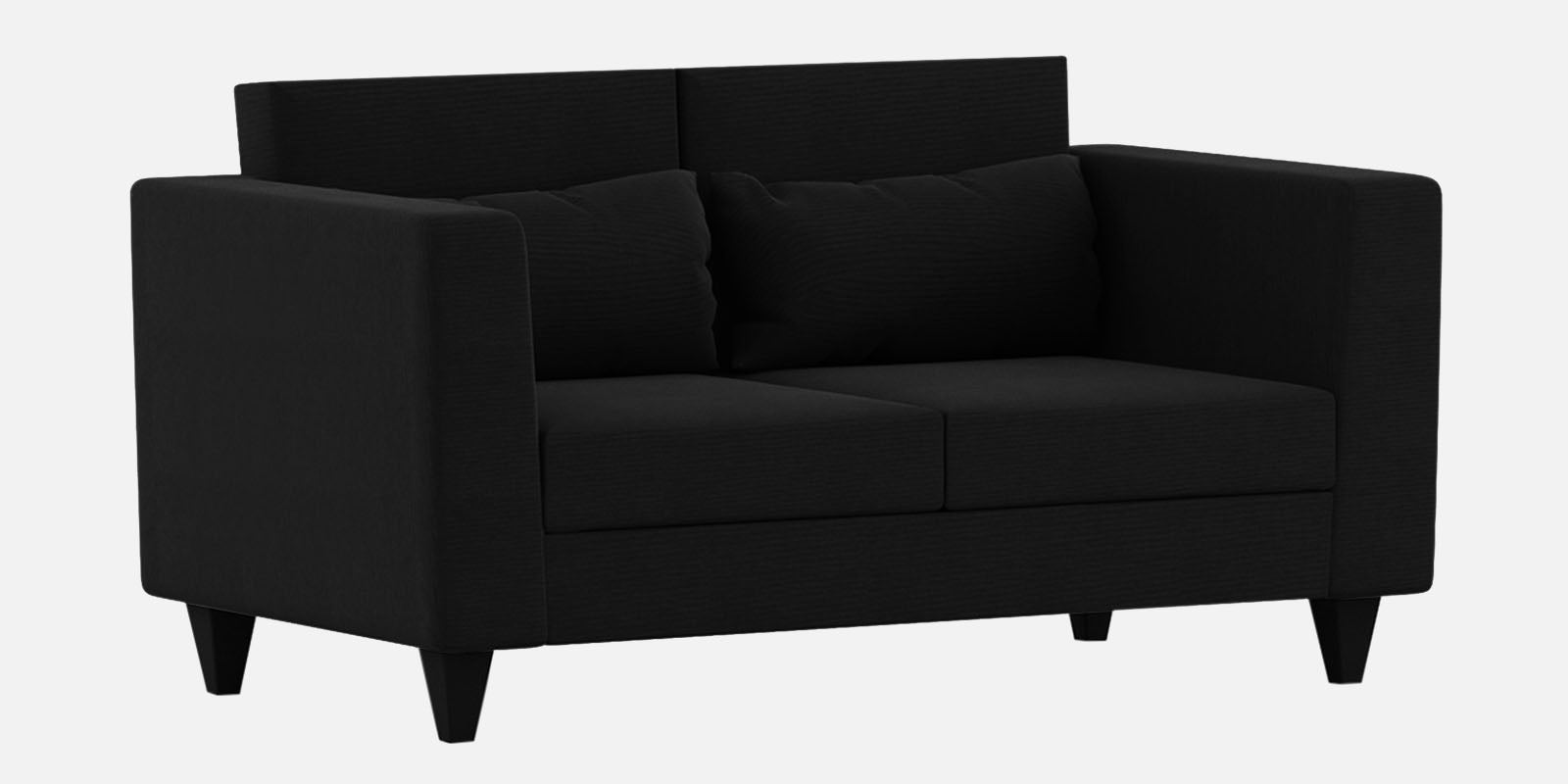 Nipul Fabric 2 Seater Sofa In Zed Black Colour - Febonic Living