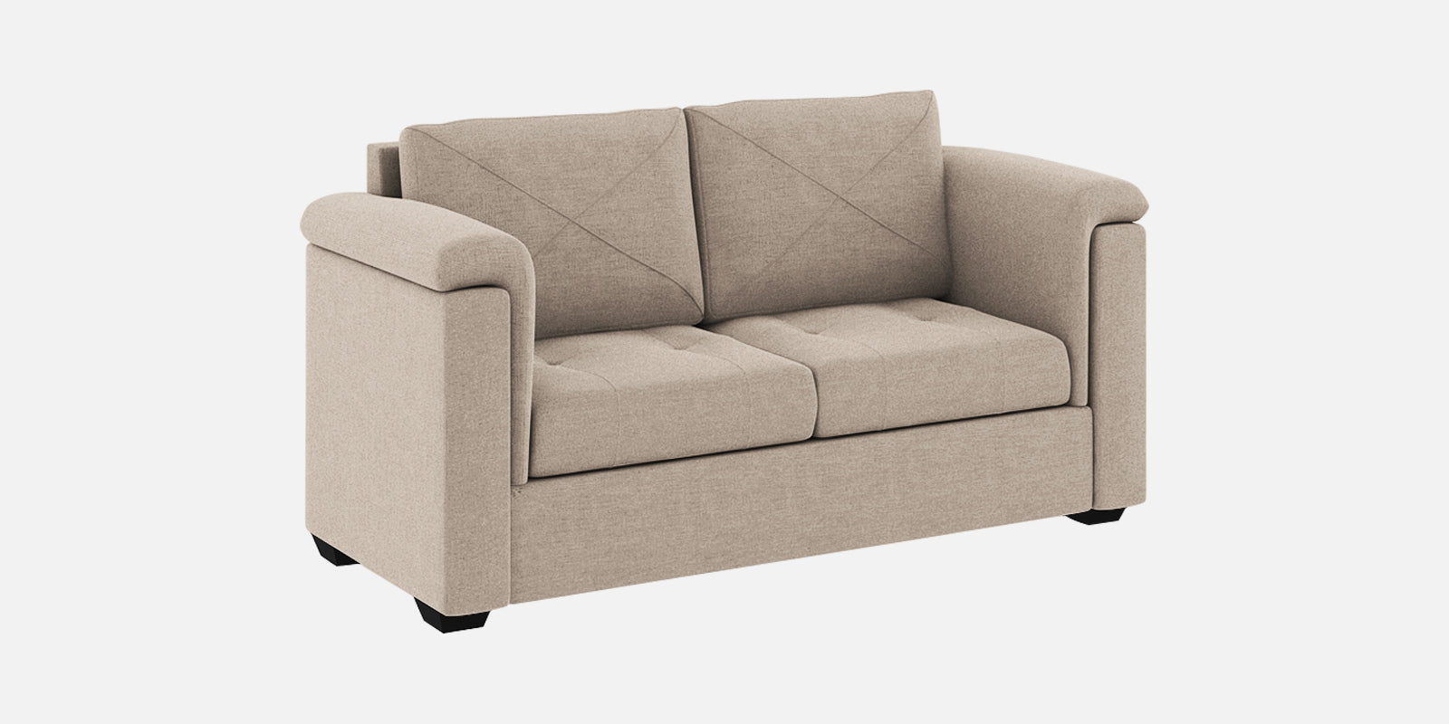Andres Fabric 2 Seater Sofa In Khaki Beige Colour - Febonic Living